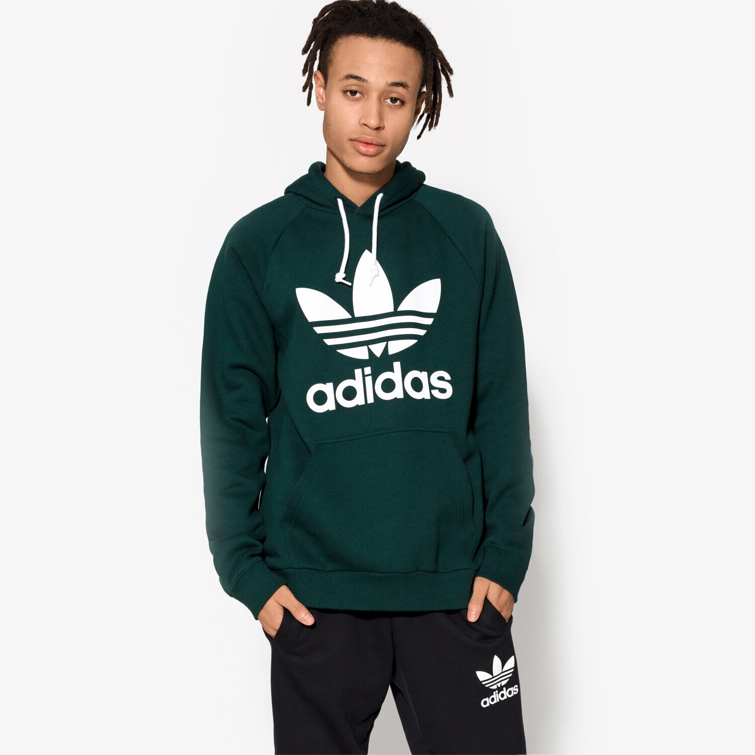 Herren ADIDAS SWEATSHIRT TREFOIL HOODY BR4183 Grün