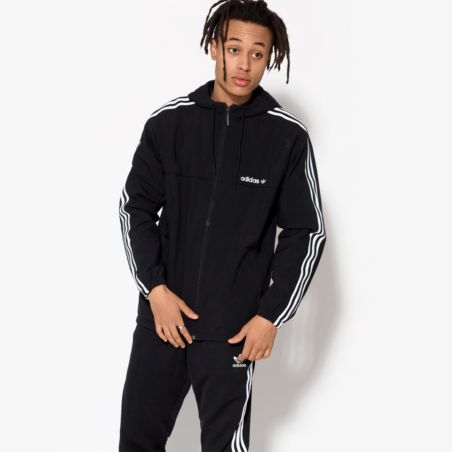 Herren Übergangsjacke ADIDAS JACKE 3STRIPED WB BR6984 Schwarz