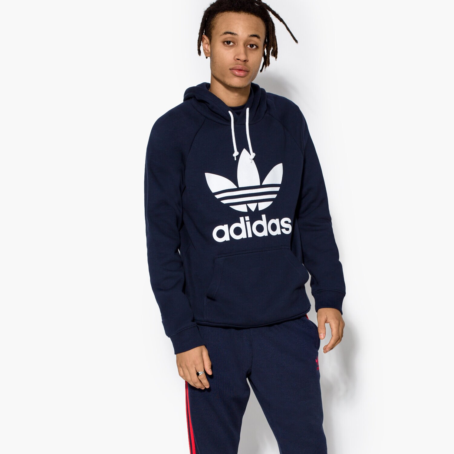 Herren ADIDAS SWEATSHIRT TREFOIL HOODY BR4849 Dunkelblau