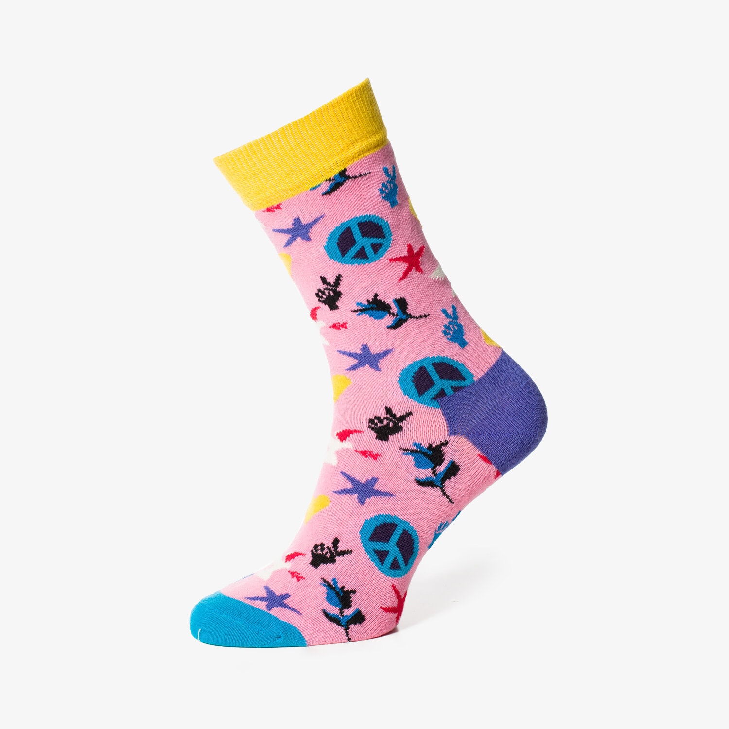 Damen Socken HAPPY SOCKS SOCKEN PEACE & LOVE SOCKS PAL013000 Multicolor