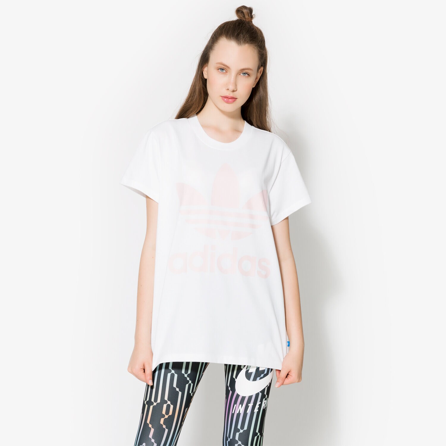 Damen T-Shirt ADIDAS T-SHIRT SS BIG TREFOIL TEE BR9825 Weiß