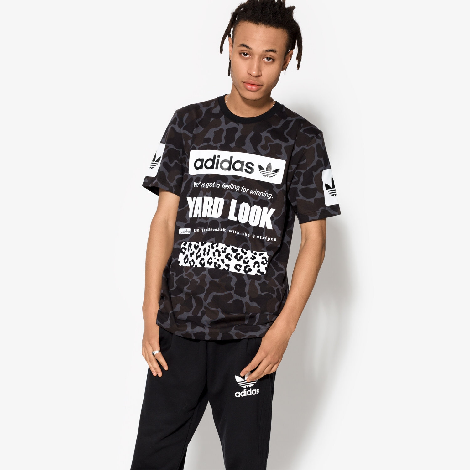 Herren T-Shirt ADIDAS T-SHIRT SS STREET CAMO T BS2079 Schwarz
