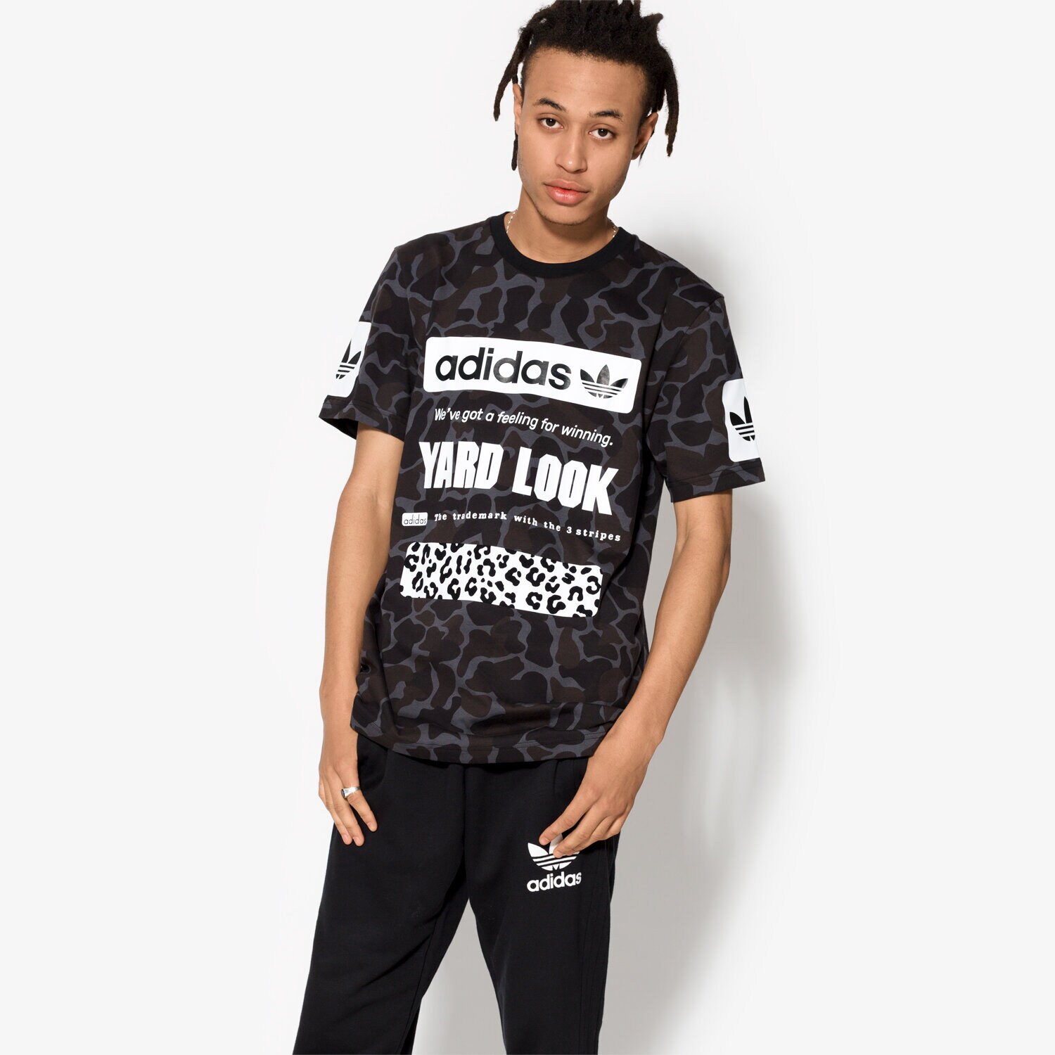Herren T-Shirt ADIDAS T-SHIRT SS STREET CAMO T BS2079 Schwarz
