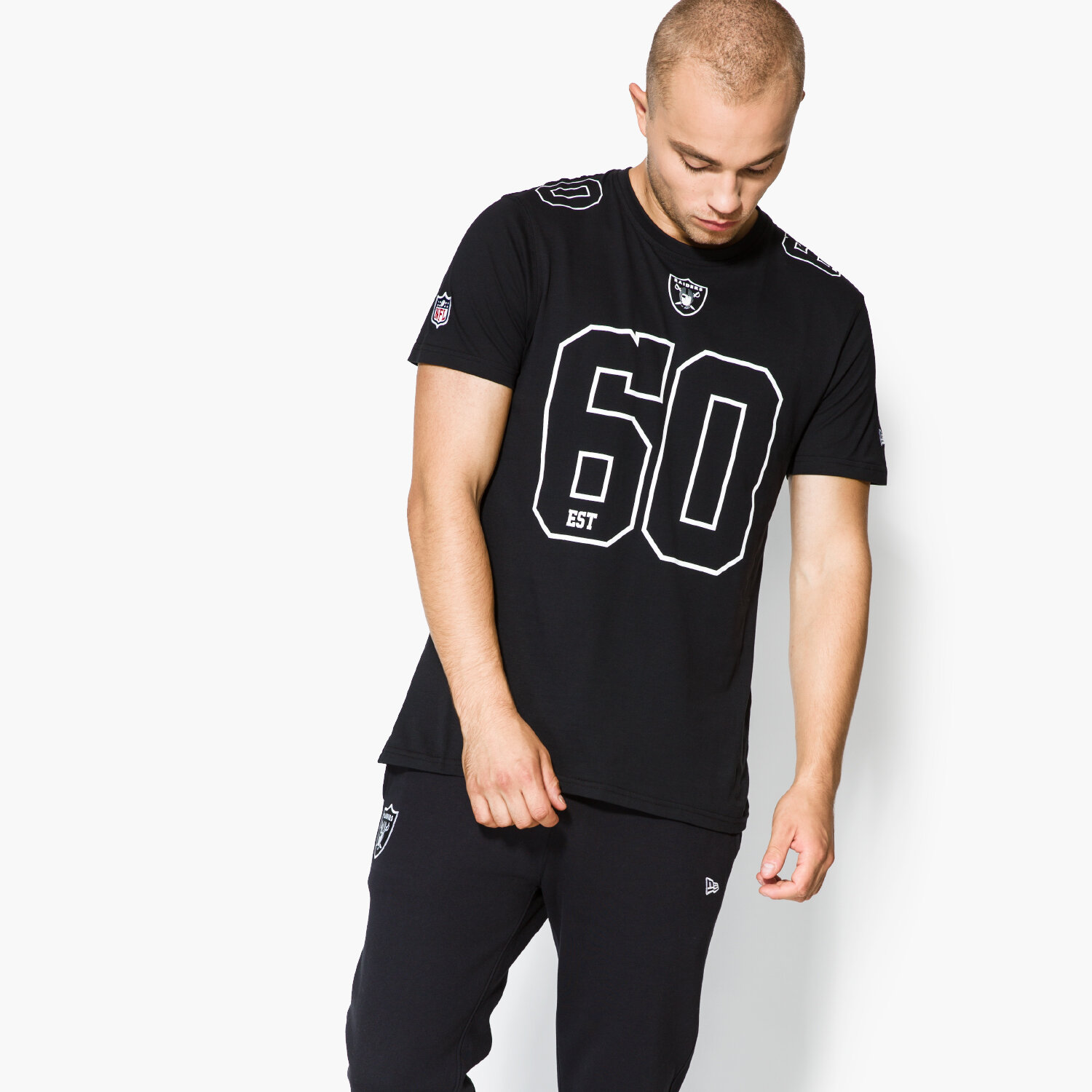Herren T-Shirt NEW ERA T-SHIRT NFL NUMBER OAK RAIDERS BLK 11459505 Schwarz