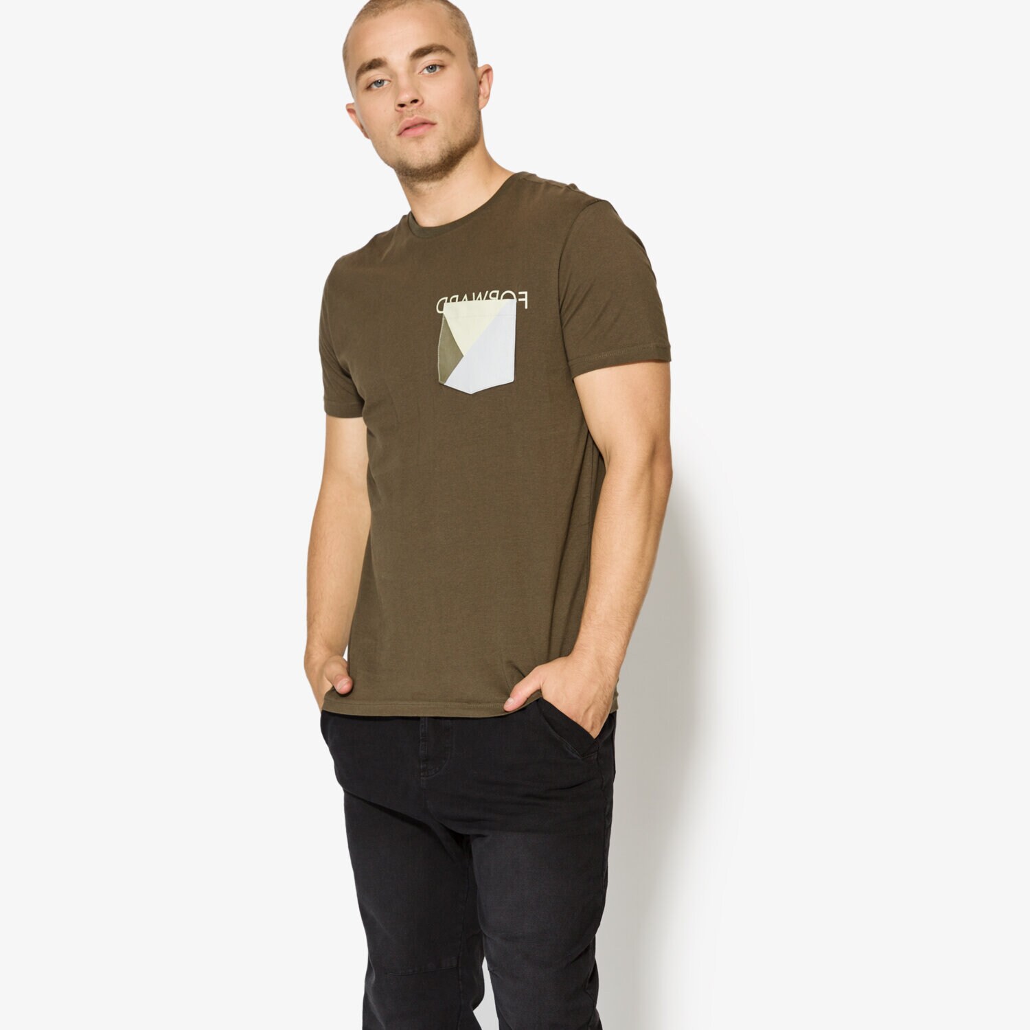 Herren T-Shirt CONFRONT T-SHIRT SS DUKE CF37TSM03001 Khaki