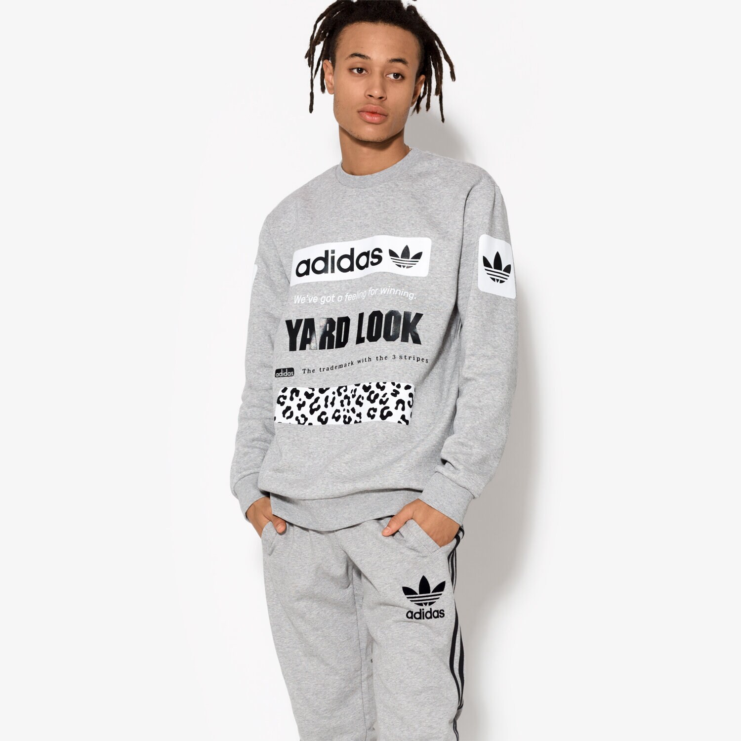 Herren ADIDAS SWEATSHIRT STREET GRAPH CR BS2131 Grau