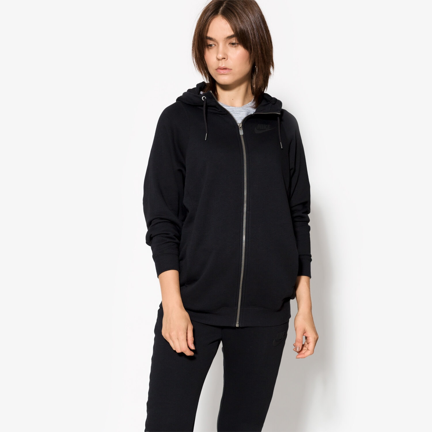 Damen NIKE SWEATSHIRT MODERN HOODIE FZ 854985010 Schwarz
