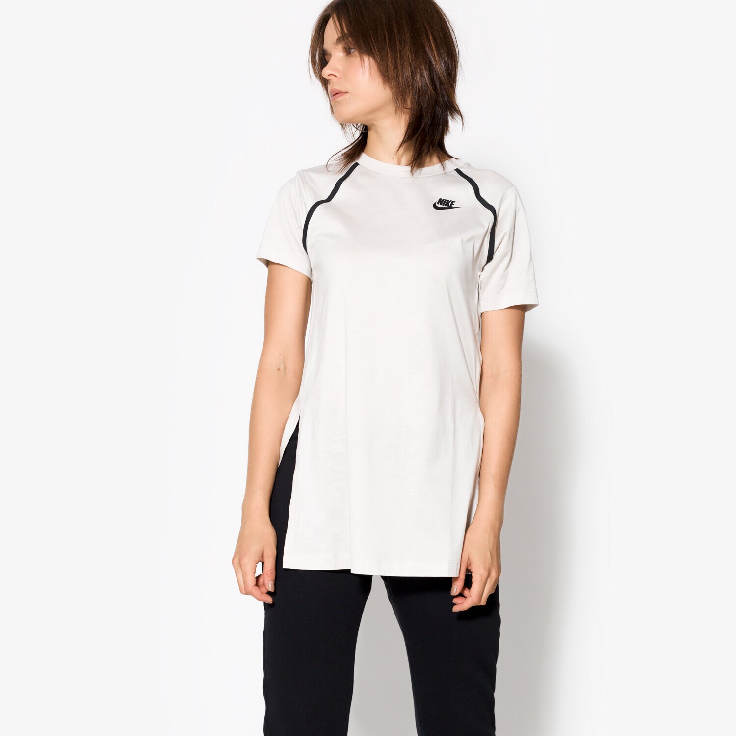 Damen T-Shirt NIKE T-SHIRT LS TOP SS BND 867689072 Weiß