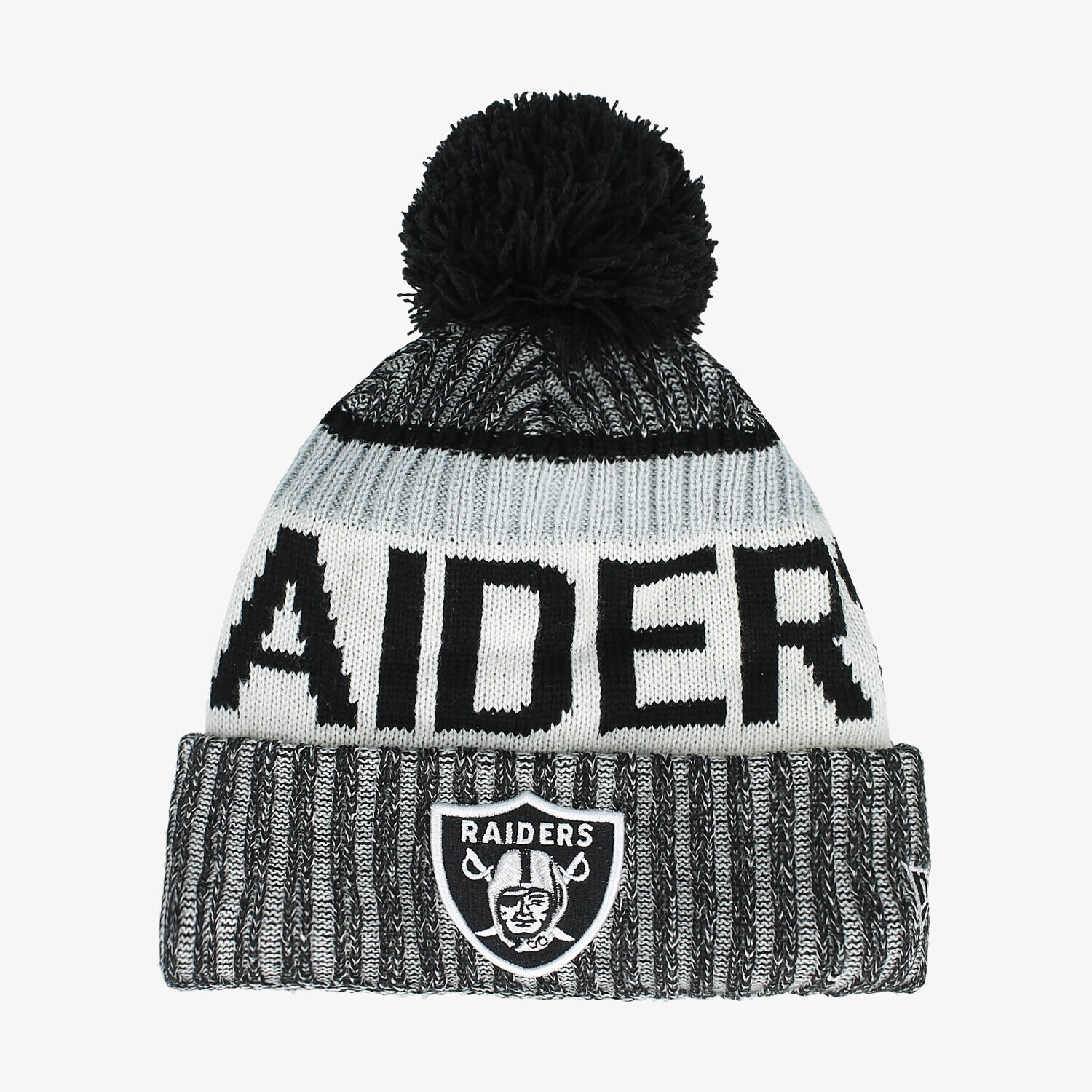 Kinder Mütze NEW ERA MÜTZE NFL KNIT SIDELINE OAK RAIDERS OTC 11460386 Schwarz