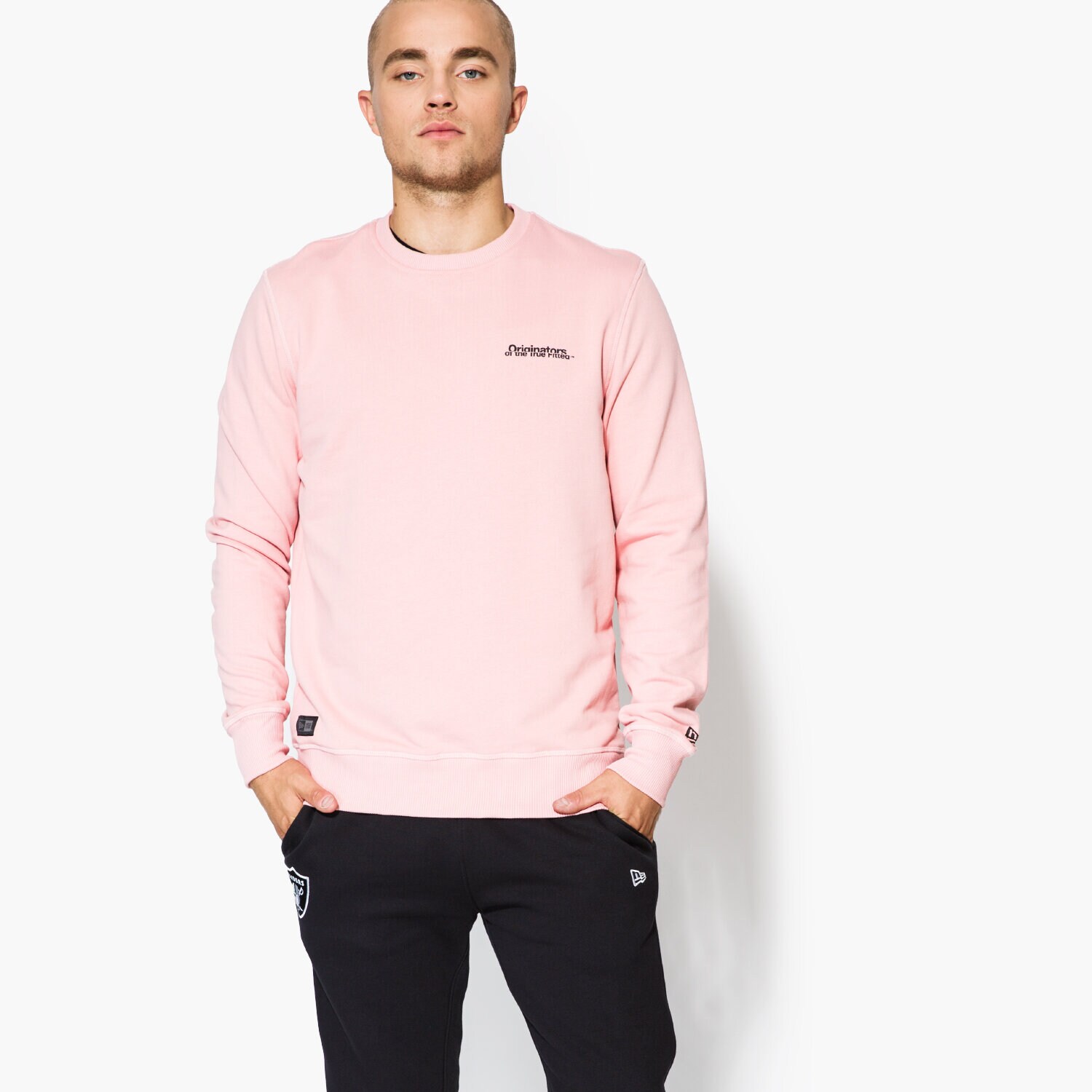 Herren NEW ERA SWEATSHIRT ORIGINATORS CREW NECK NE BRR 11459493 Rosa