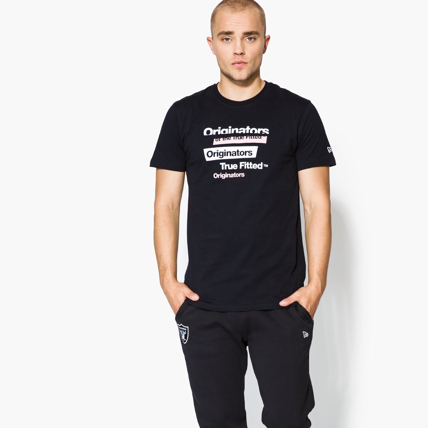 Herren T-Shirt NEW ERA T-SHIRT ORIGINATORS RANSOM TEE NE BLK 11459481 Schwarz