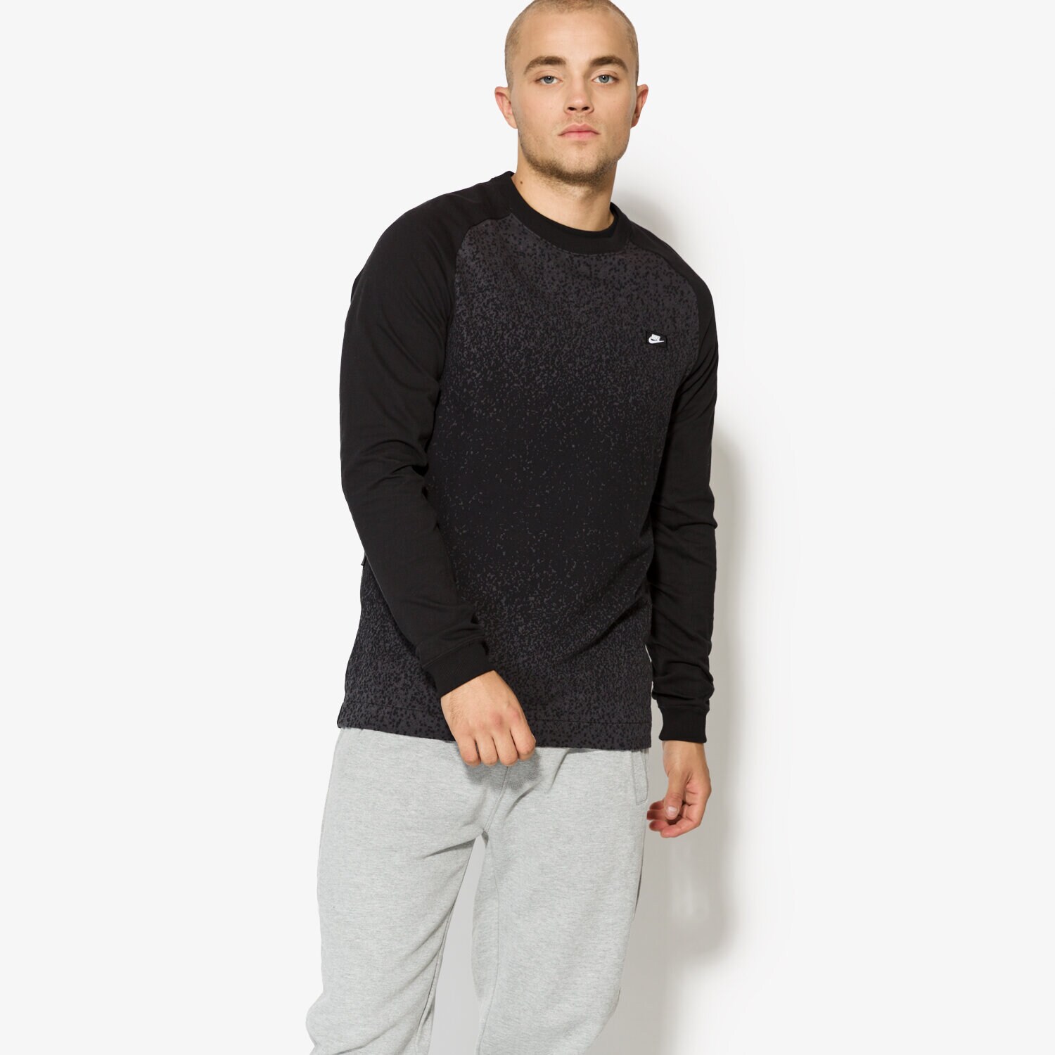 Herren T-Shirt NIKE T-SHIRT LS MODERN CRW FT FA 861702010 Schwarz