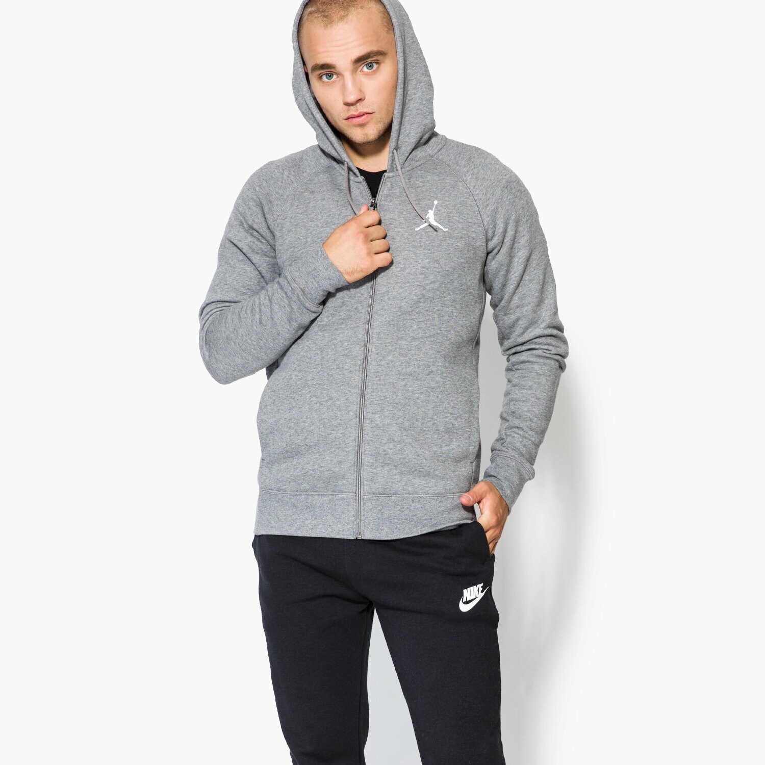 Herren JORDAN SWEATSHIRT FLIGHT FLEECE FZ 823064-091 Grau