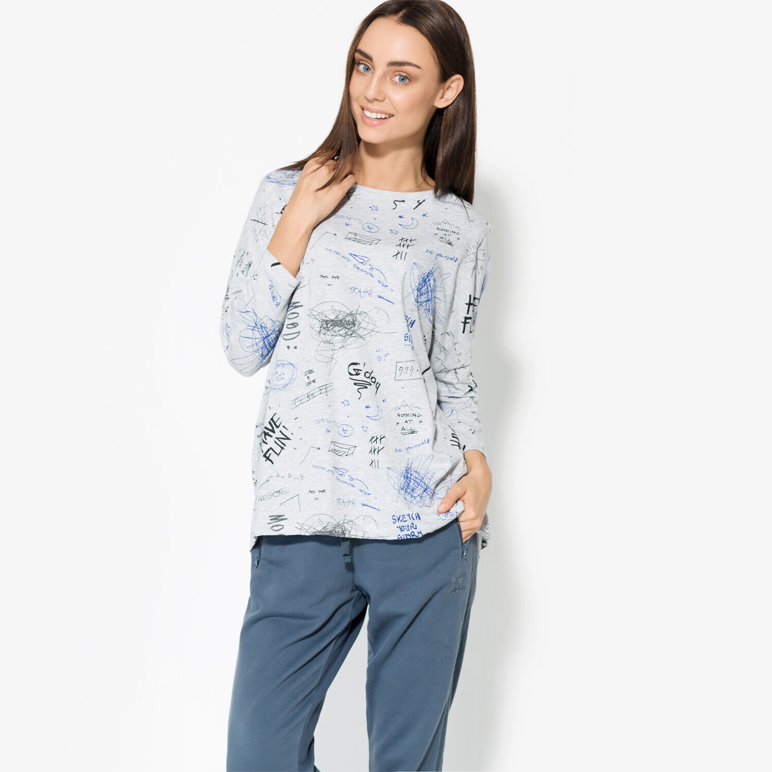 Damen T-Shirt CONFRONT T-SHIRT SS ELEMI CF37TSD02001 Grau