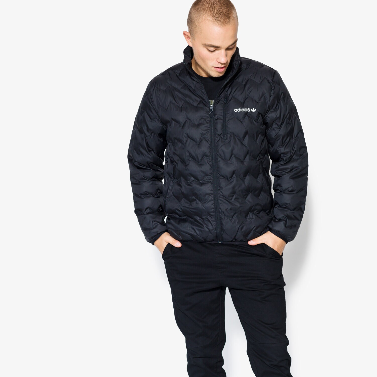 Herren Winterjacke ADIDAS JACKE SERRATED JACKET BR4774 Schwarz