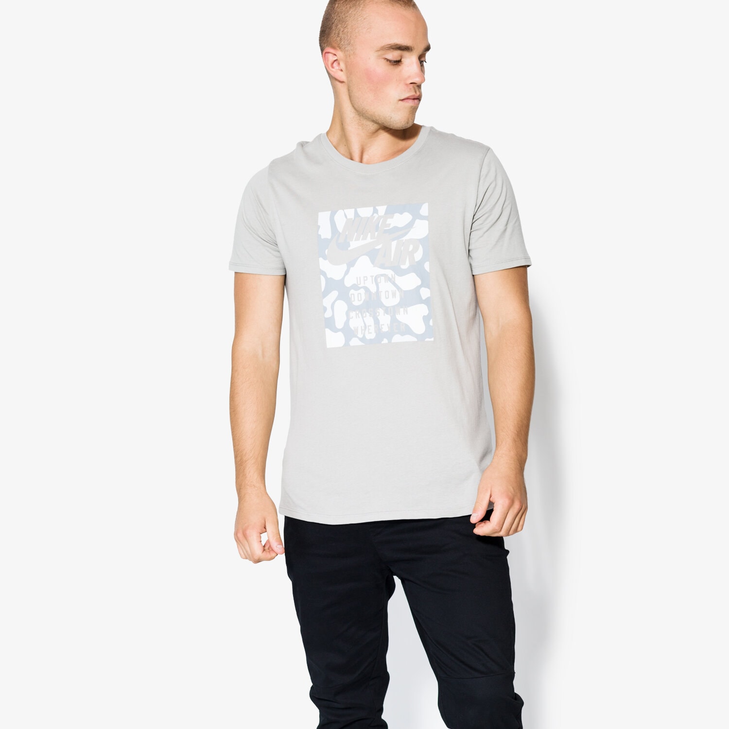 Herren T-Shirt NIKE T-SHIRT SS M NSW TEE NK AF1 WHEREEVER AH6957-020 Grau