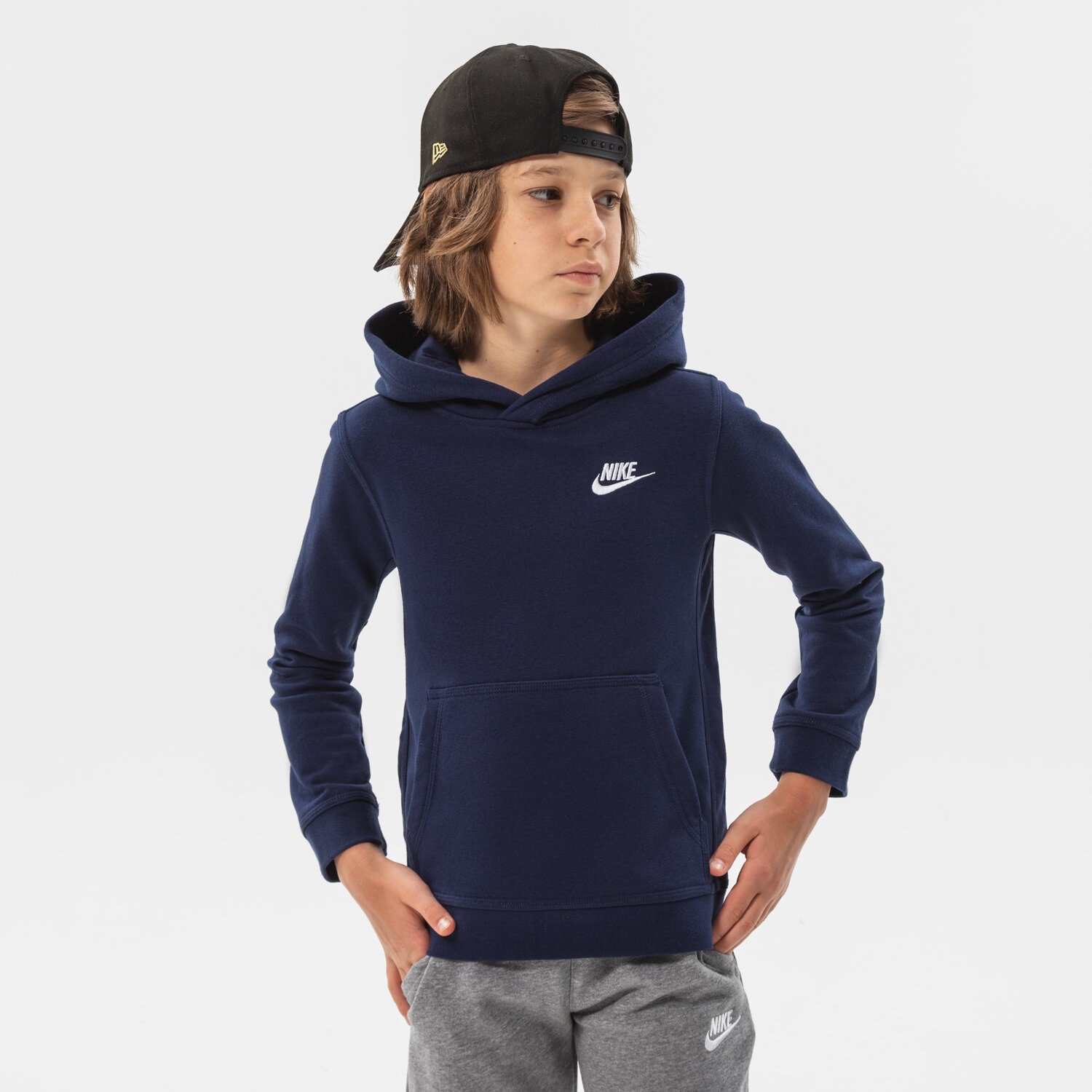 Kinder NIKE FRANCHISE OVERHEAD HOODIE JUNIOR BOY BV3757-410 Dunkelblau