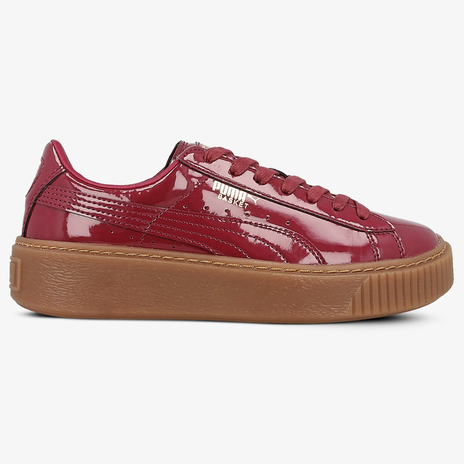 Damen Sneaker PUMA BASKET PLATFORM PATENT WN 36331404 Dunkelrot