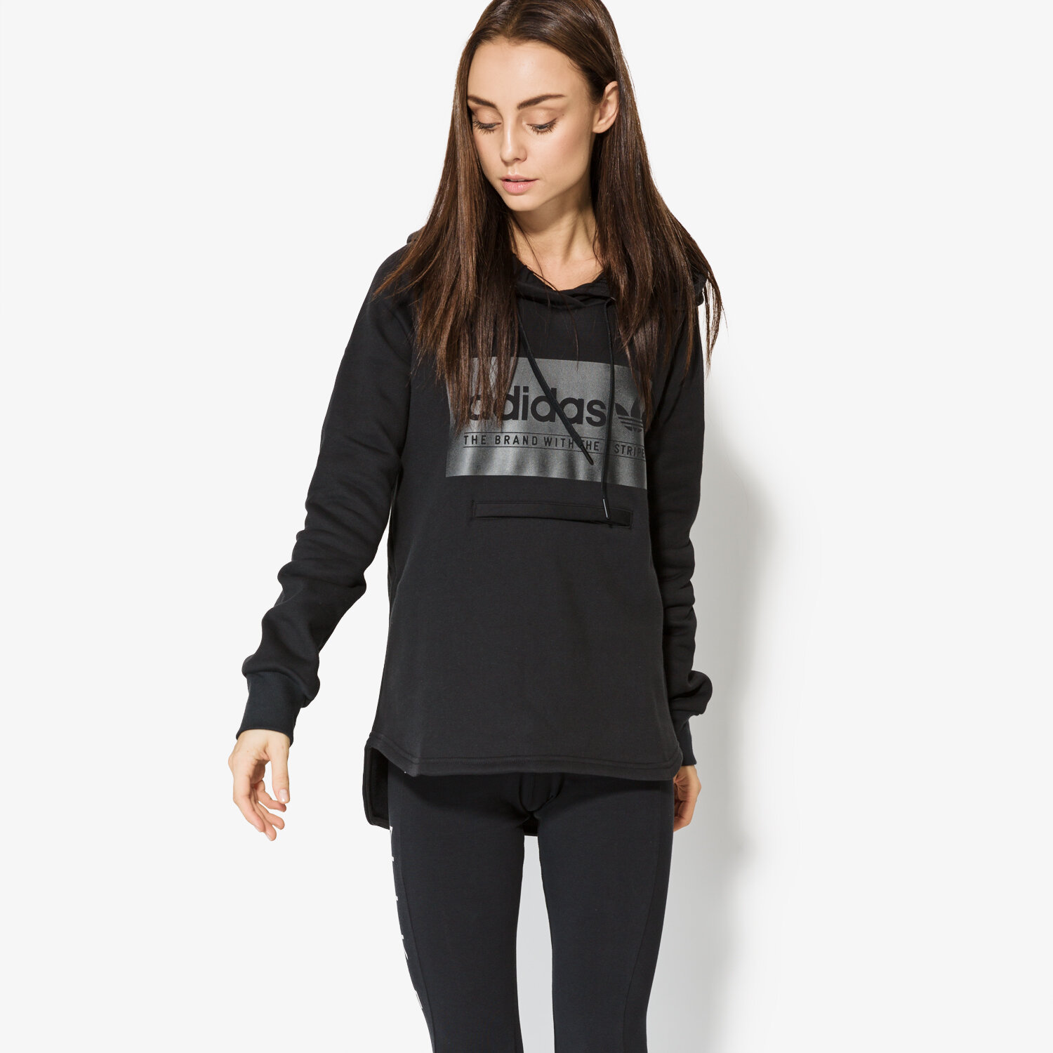 Damen ADIDAS SWEATSHIRT HOODIE FLE BS0725 Schwarz
