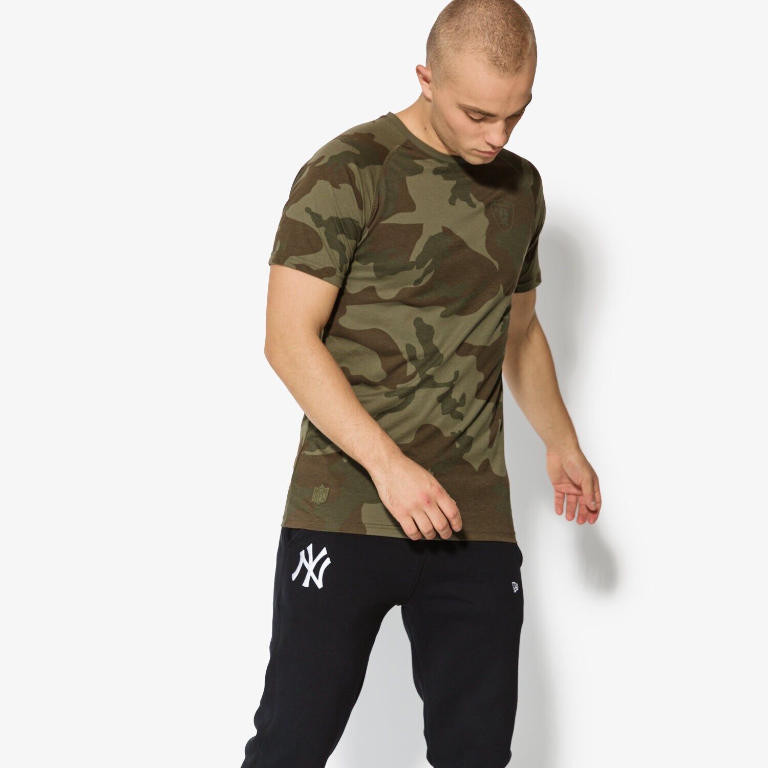 Herren T-Shirt NEW ERA T-SHIRT SS NTC RAGLAN TEE OAK RAIDERS NOV 11493640 Grün