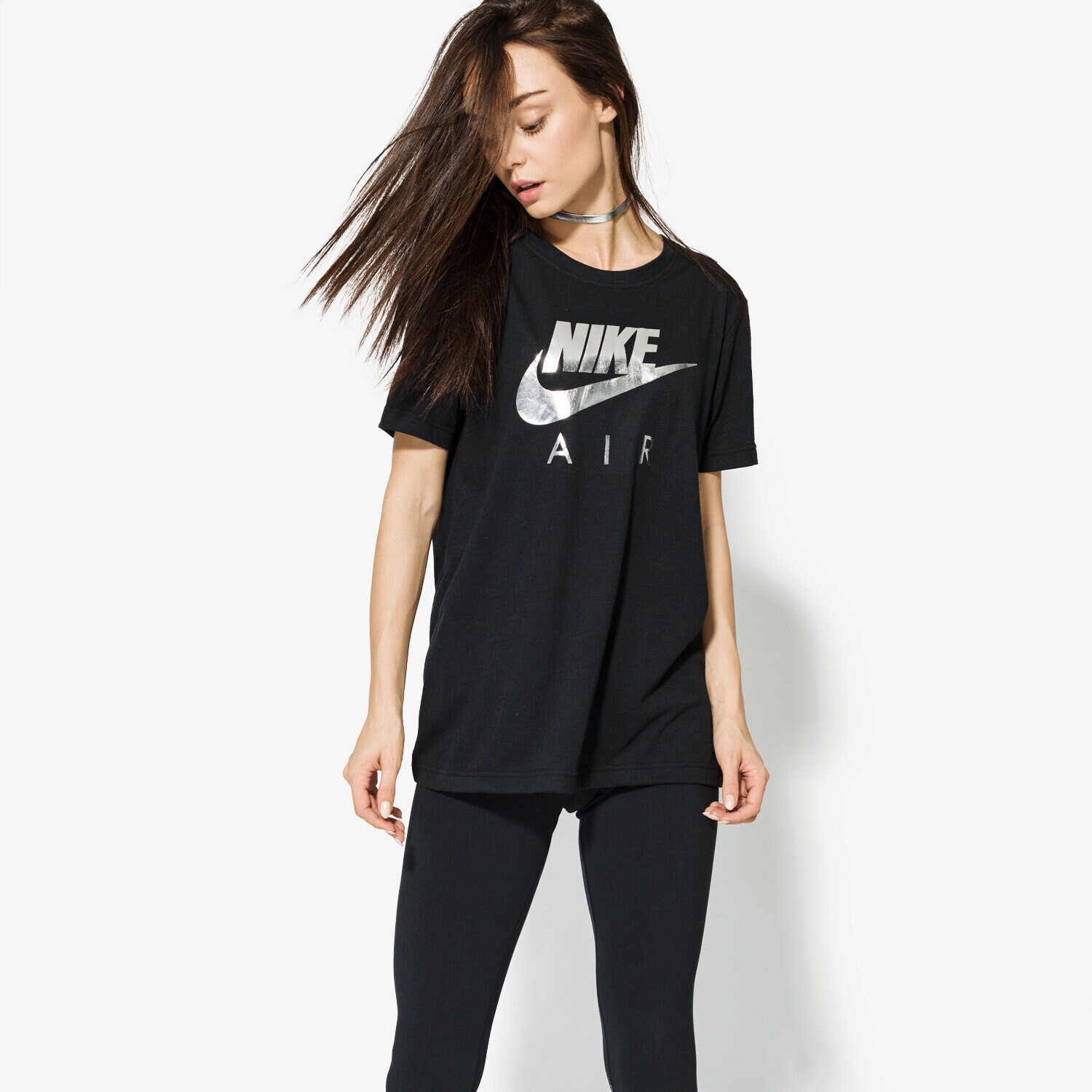 Damen T-Shirt NIKE T-SHIRT LS W NSW TEE AIR 855557010 Schwarz