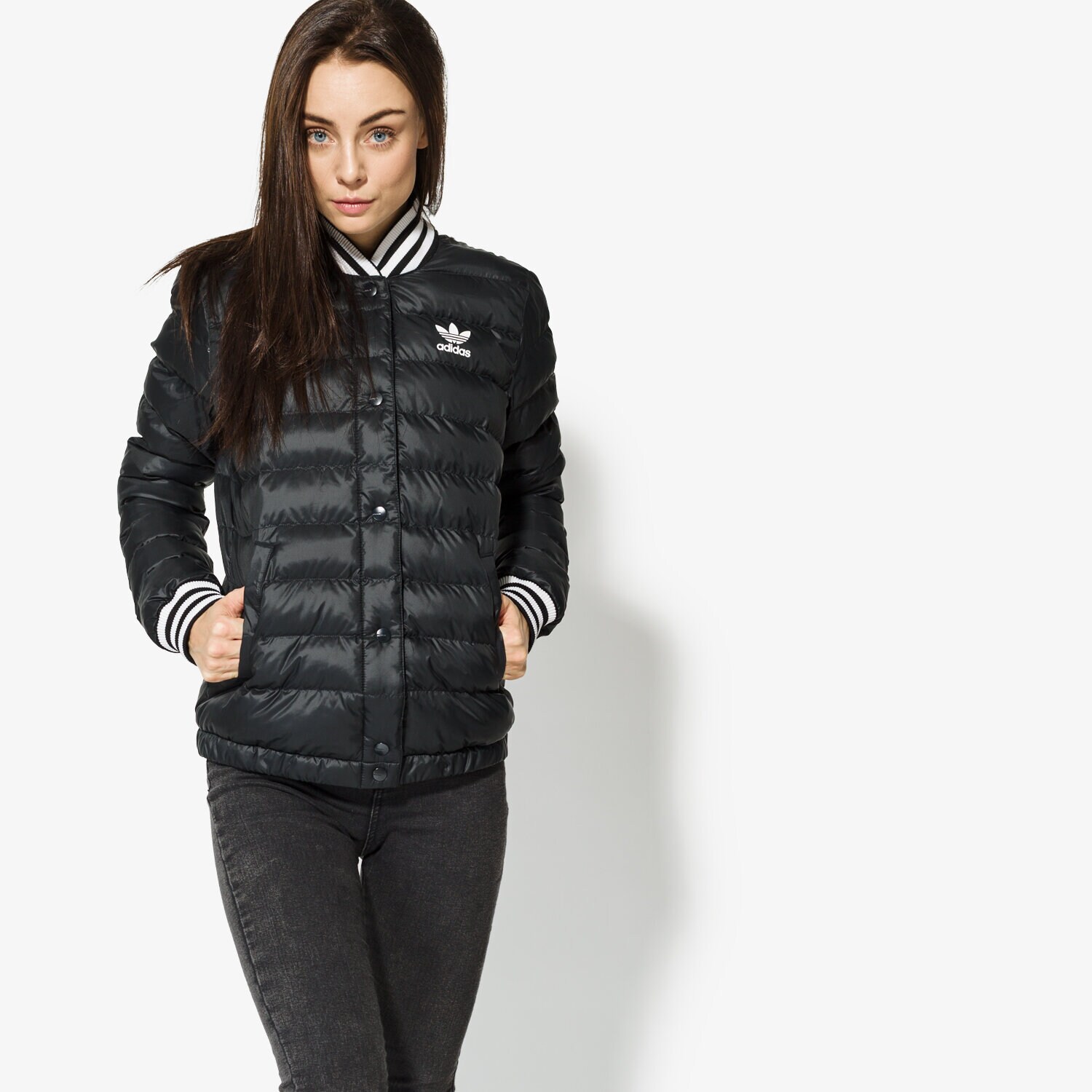 Damen Winterjacke ADIDAS JACKE BLOUSON JACKET BS4985 Schwarz