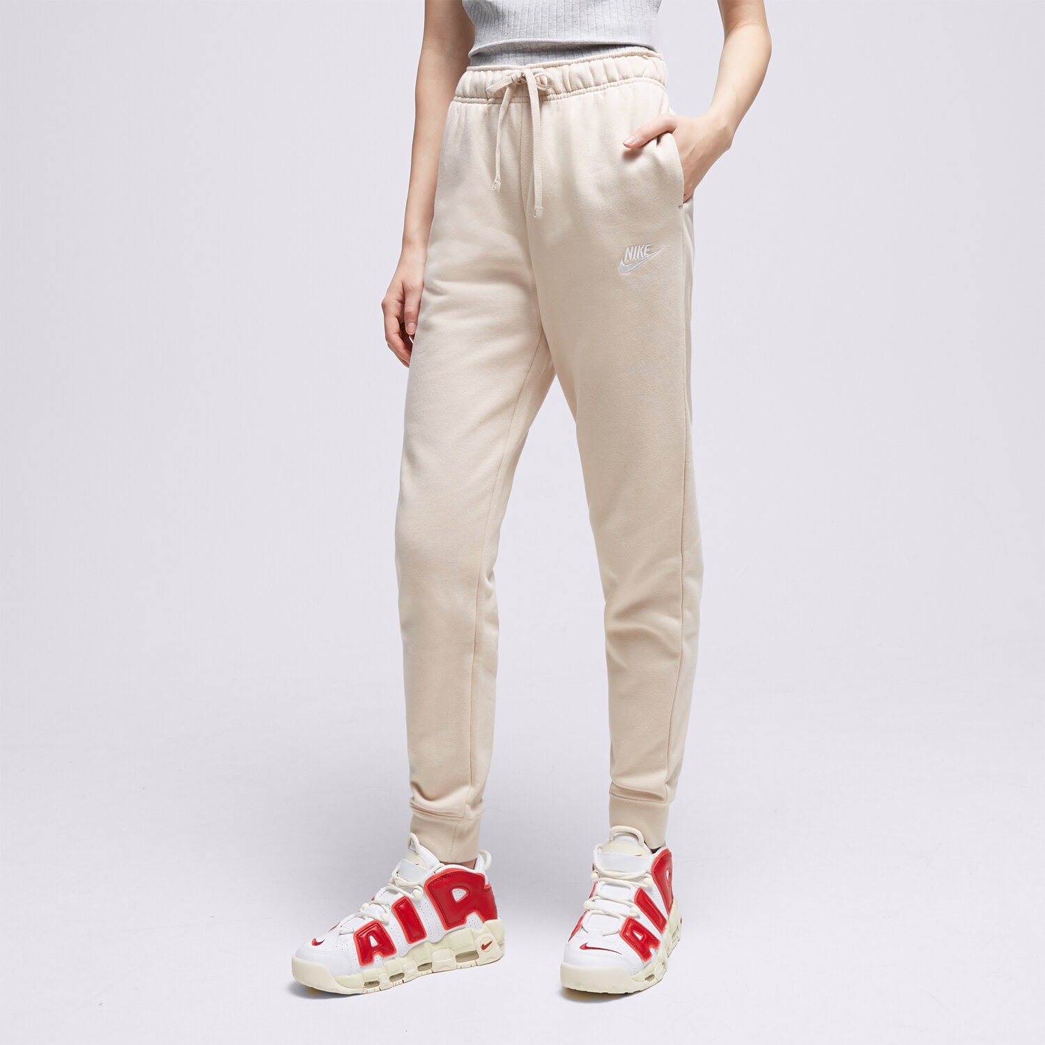 Damen Hosen NIKE HOSE W NSW CLUB FLC MR DQ5191-126 Beige