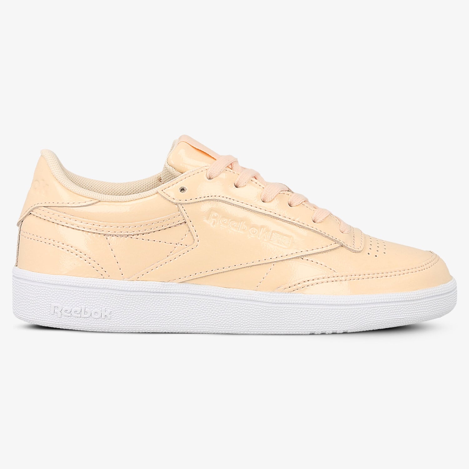 Damen Sneaker REEBOK CLUB C 85 PATENT DESERT DUST WHITE BS9778 Beige