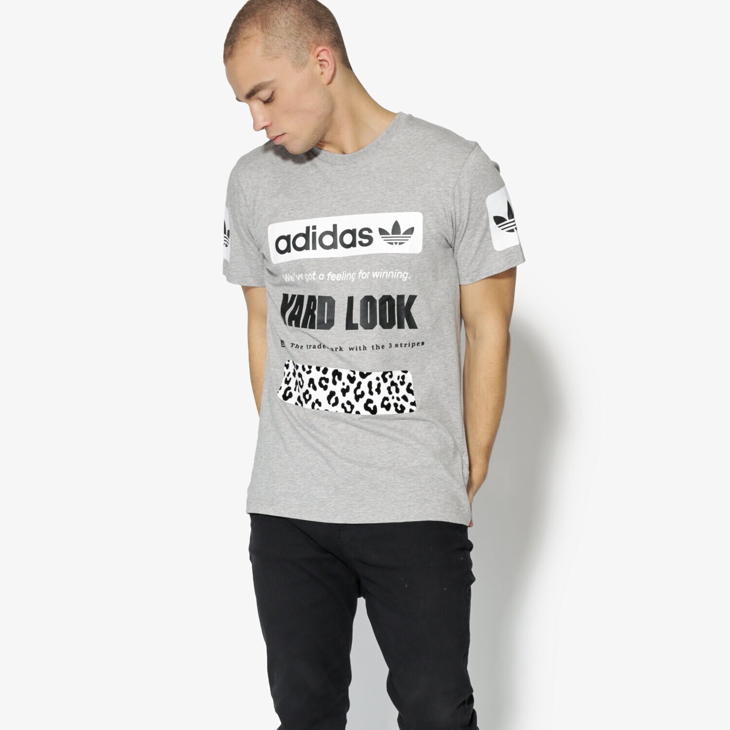 Herren T-Shirt ADIDAS T-SHIRT SS STREET GRAPH T BS2111 Grau