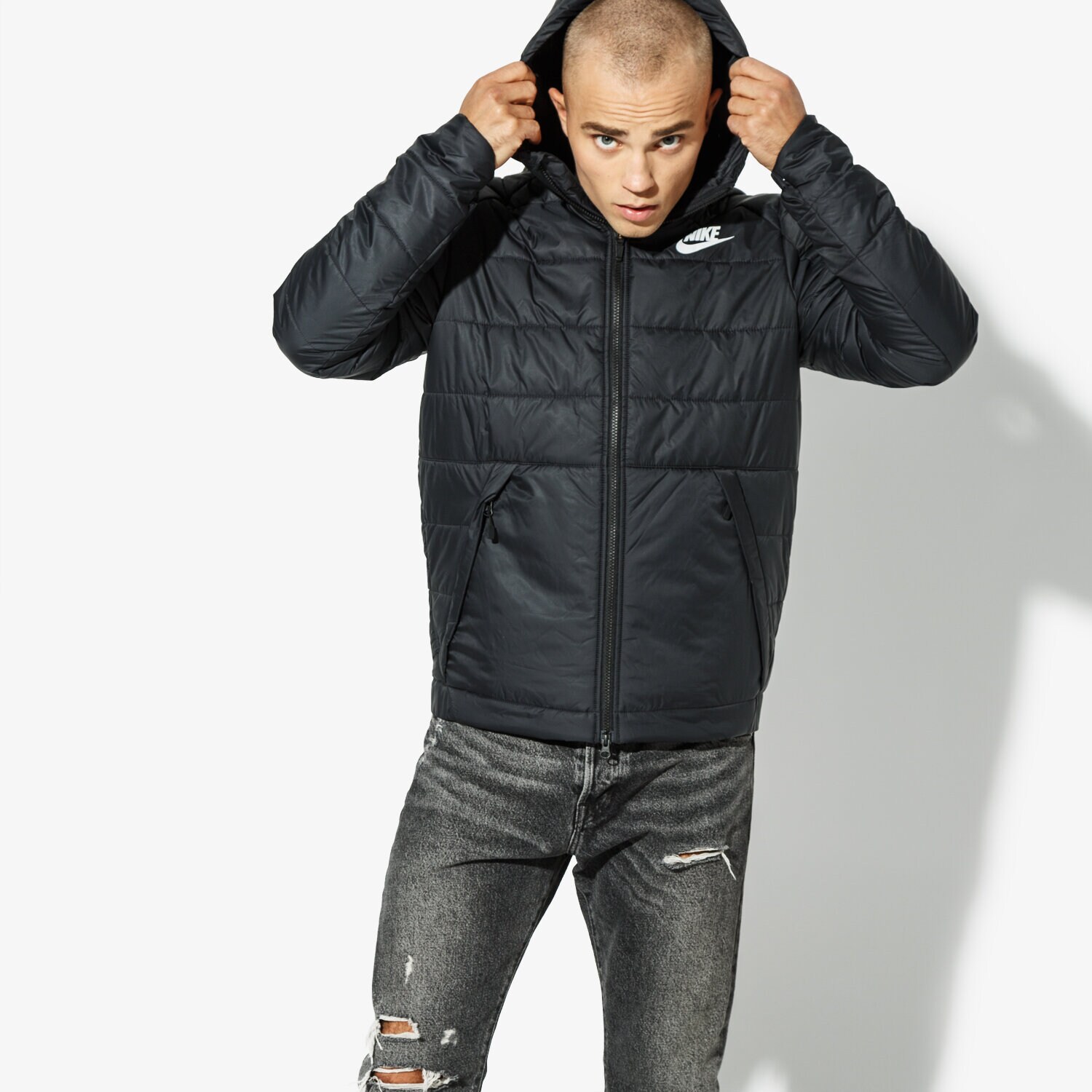 Herren Winterjacke NIKE JACKE M NSW SYN FILL JKT HD 861786010 Schwarz