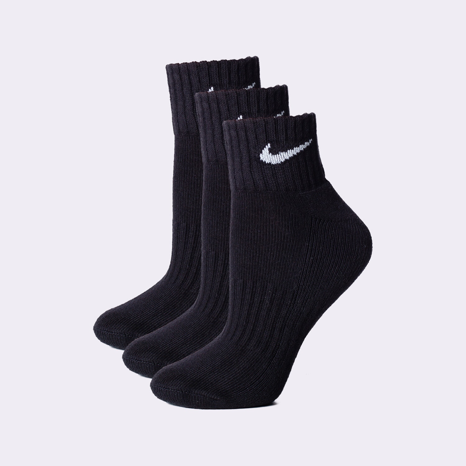 Damen Socken NIKE SOCKEN CUSH QT 3PR SX4926-001 Schwarz