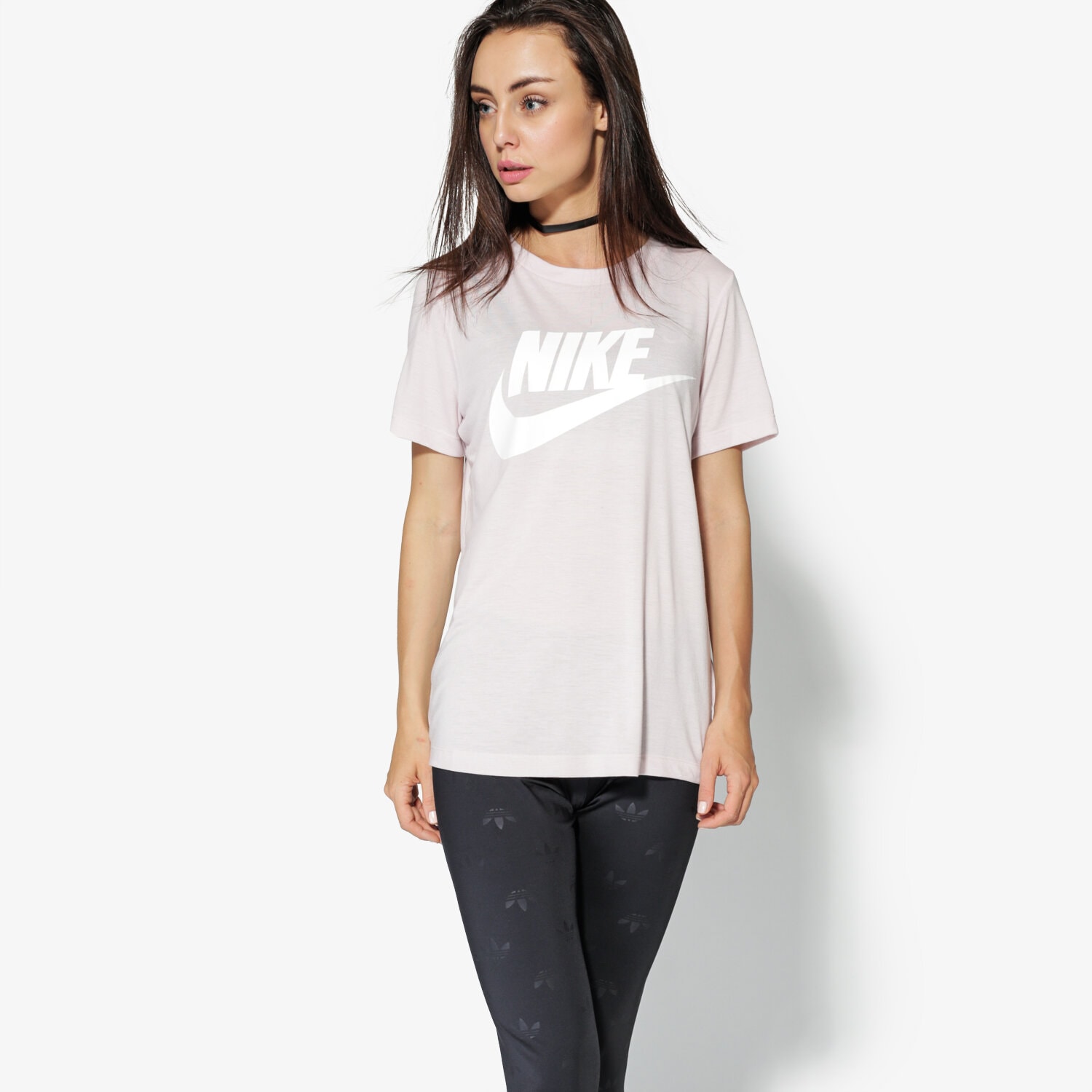 Damen T-Shirt NIKE T-SHIRT SS W NSW ESSNTL TEE HBR 829747-699 Rosa