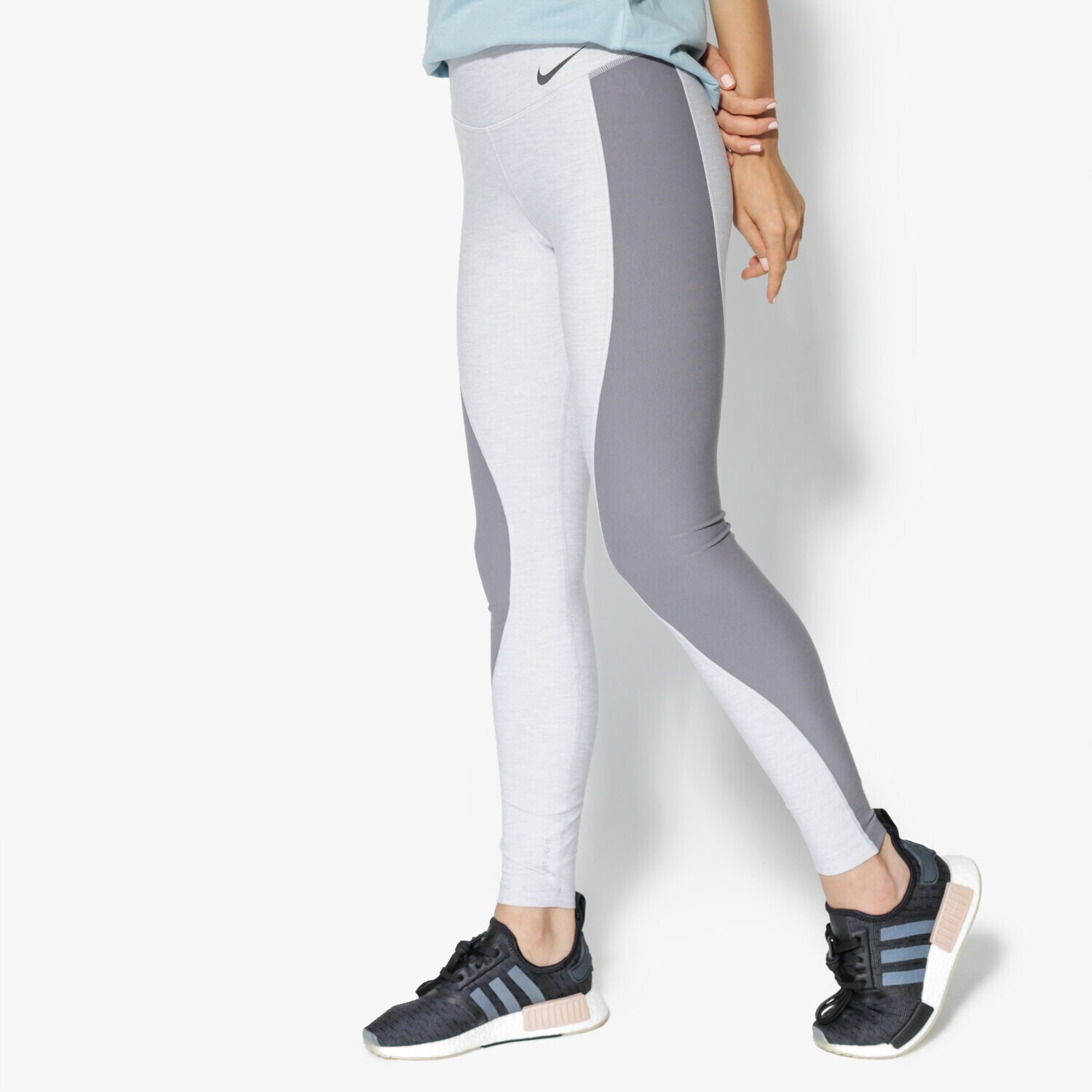 Damen Hosen NIKE LEGGINGS W NK PWR TGHT HI SLBD HTR 892291-027 Grau