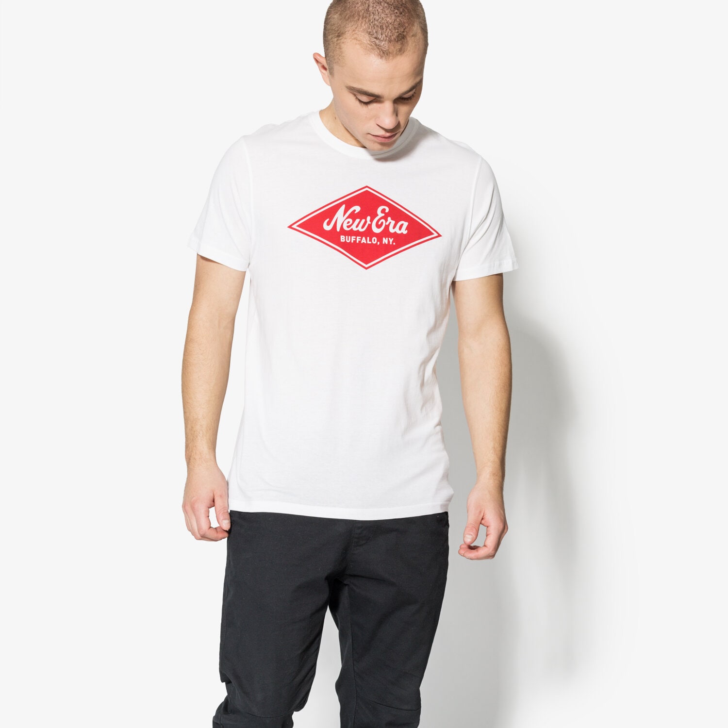 Herren T-Shirt NEW ERA T-SHIRT SS NE DIAMOND TEE NE WHI 11585989 Weiß