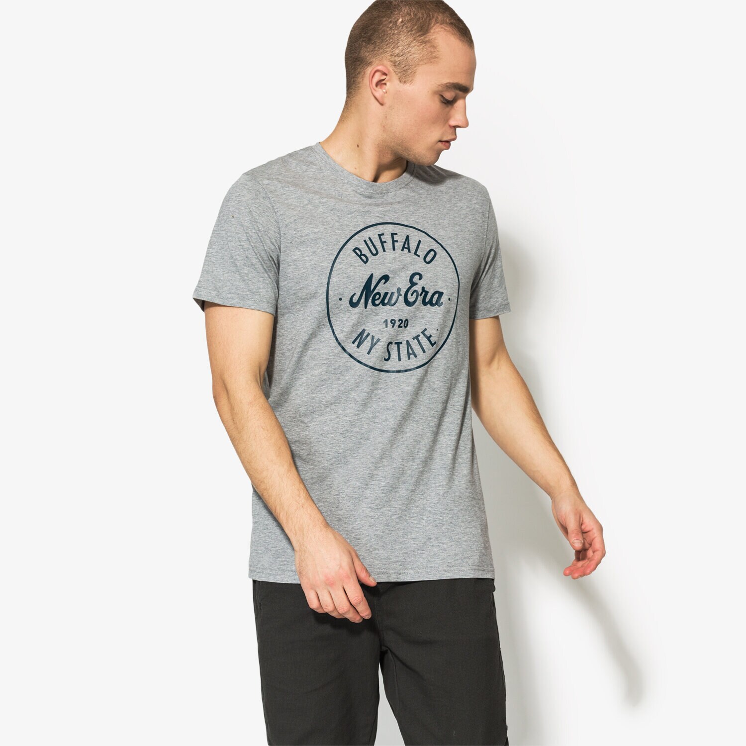 Herren T-Shirt NEW ERA T-SHIRT SS NE WHEEL TEE NE LGH 11585986 Grau