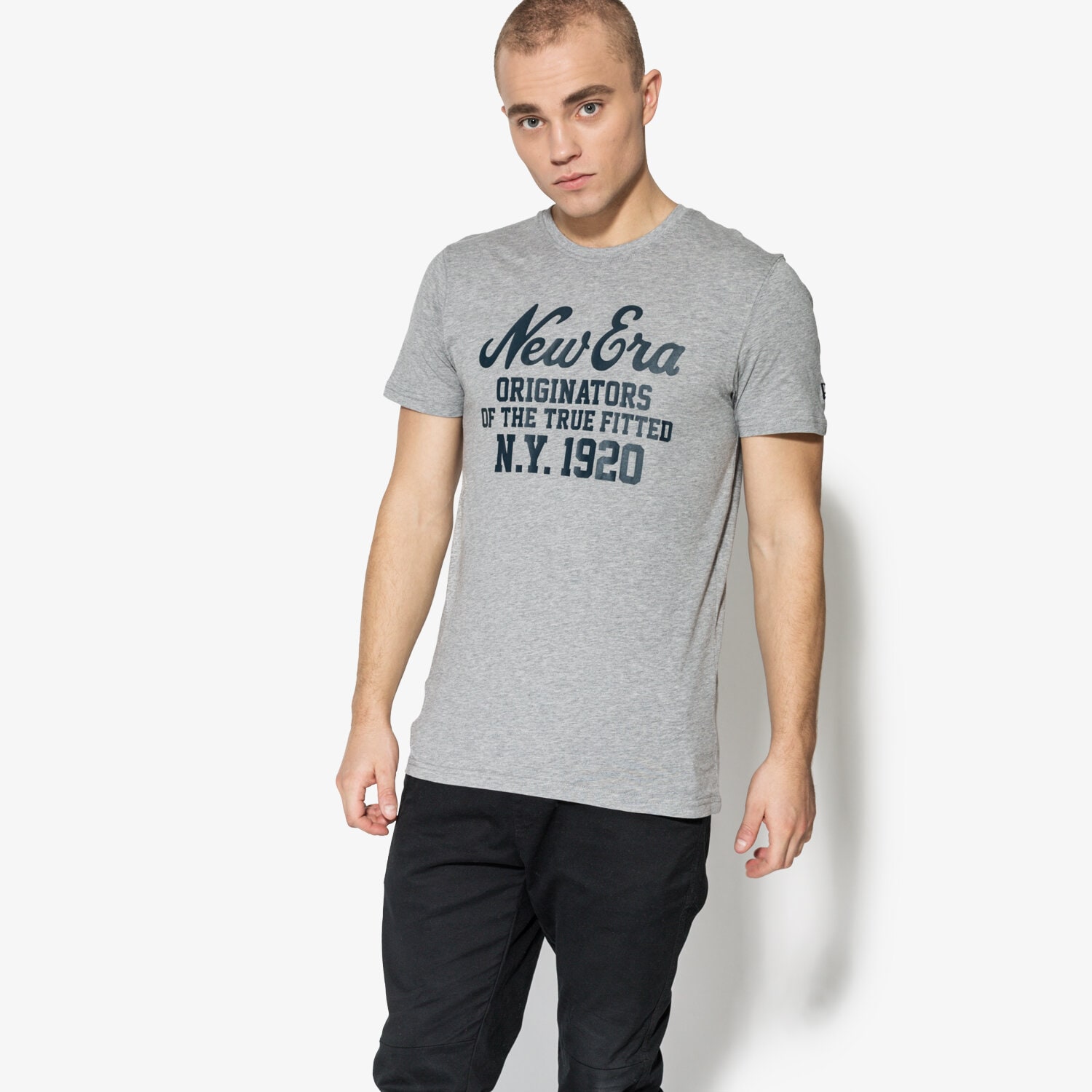 Herren T-Shirt NEW ERA T-SHIRT SS NE ORIGINATORS TEE NE LGH 11585988 Grau