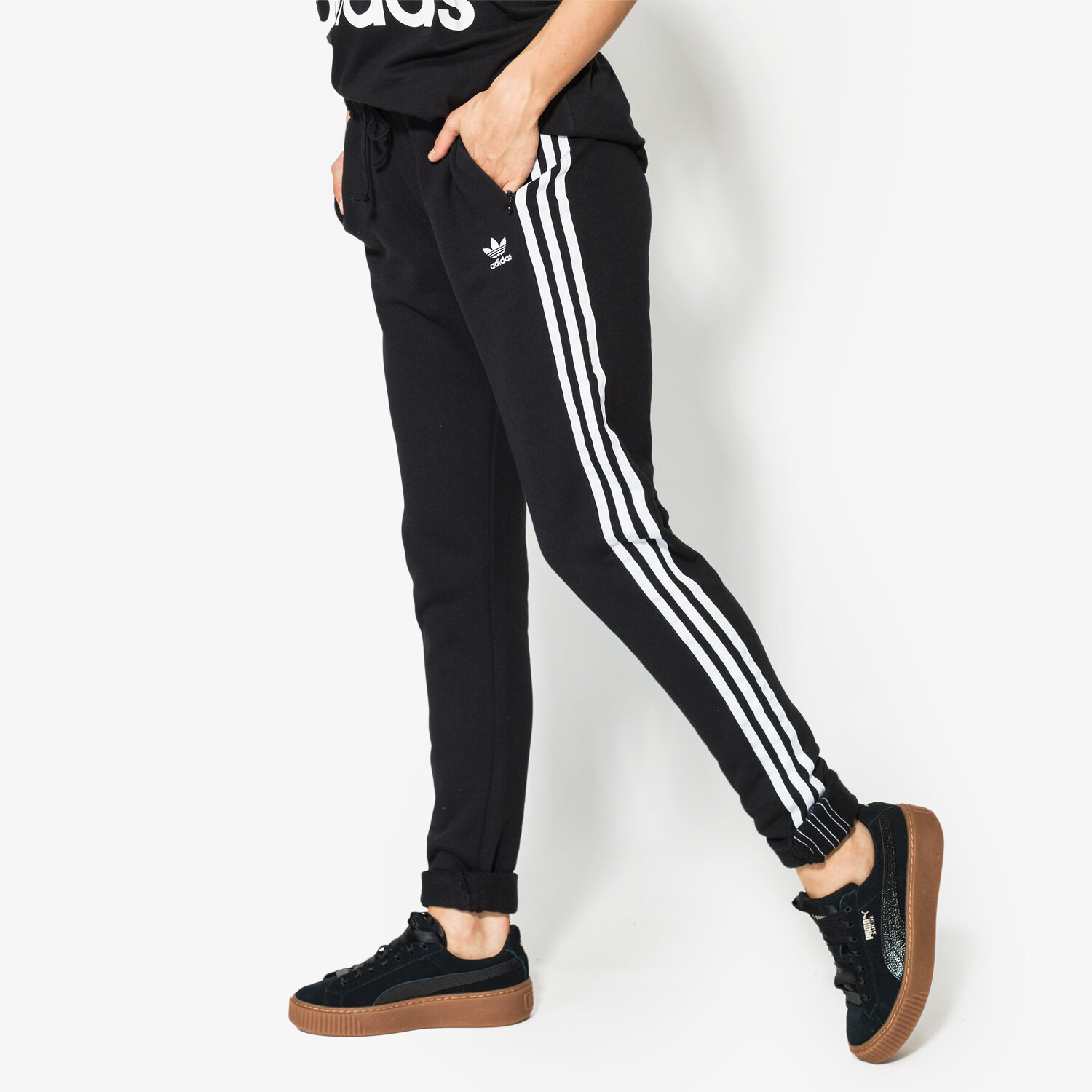 Damen Hosen ADIDAS HOSE REGULAR TP CUF CE5607 Schwarz