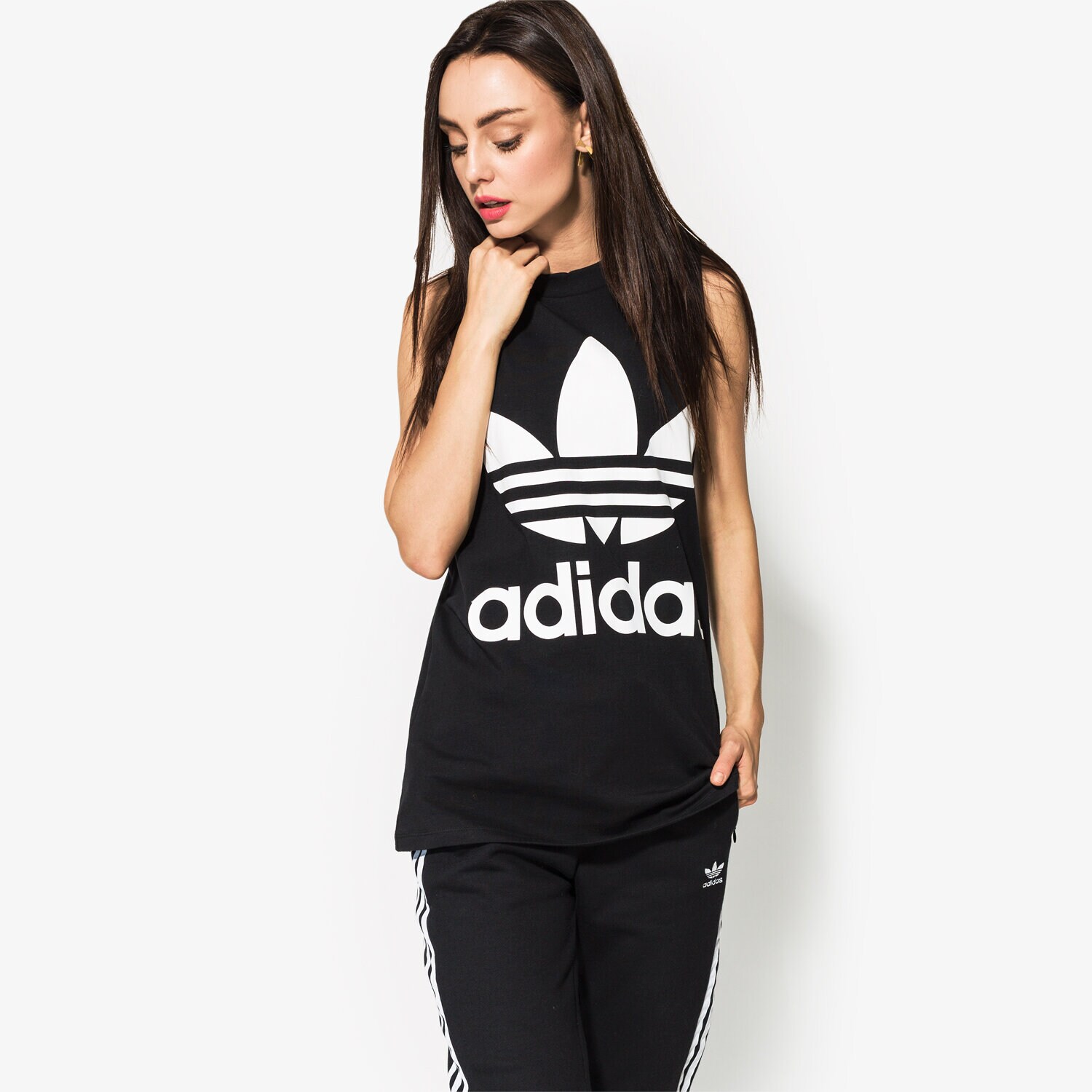 Damen T-Shirt ADIDAS TANK TREFOIL TANK CE5578 Schwarz