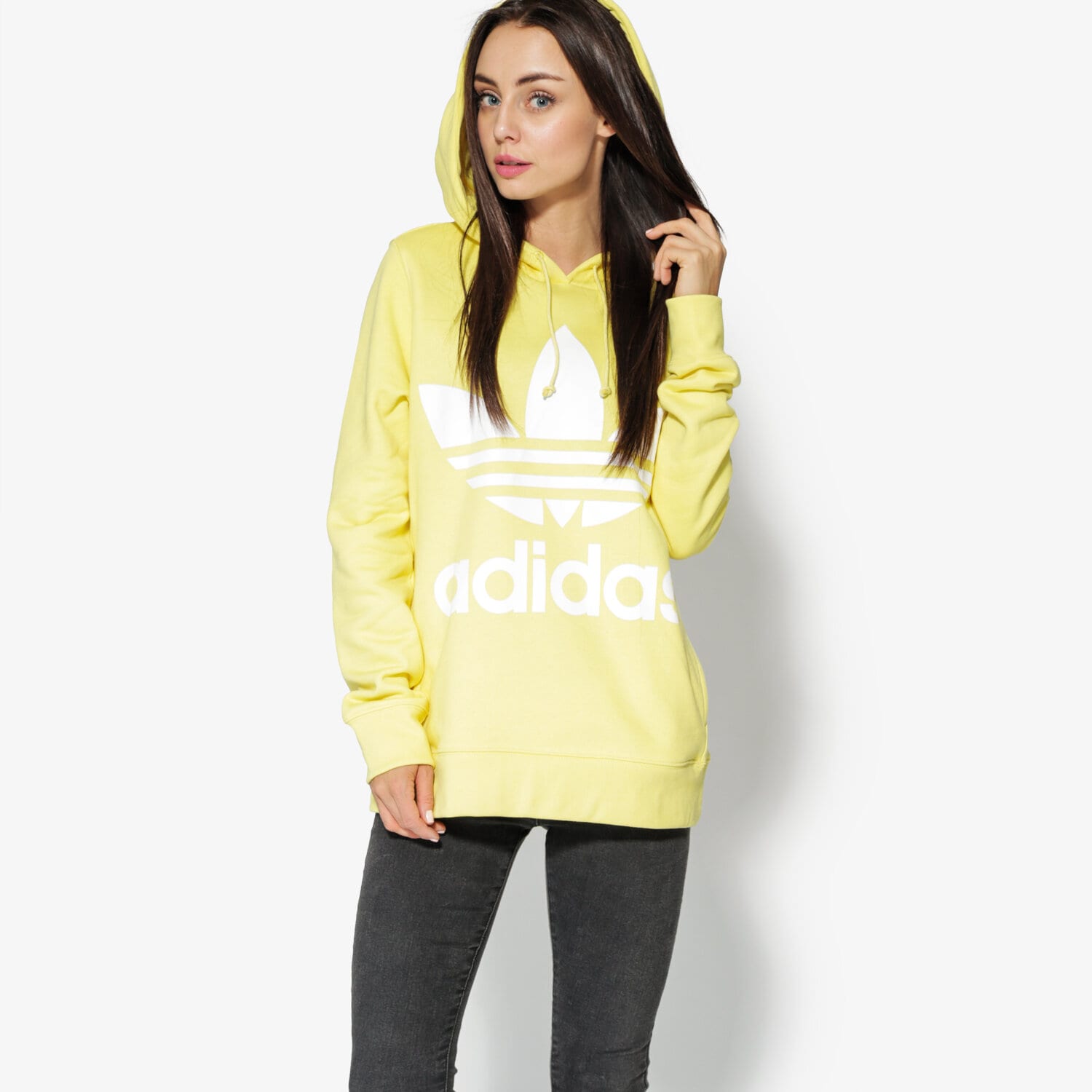 Damen ADIDAS SWEATSHIRT TREFOIL HOODIE CE2413 Gelb