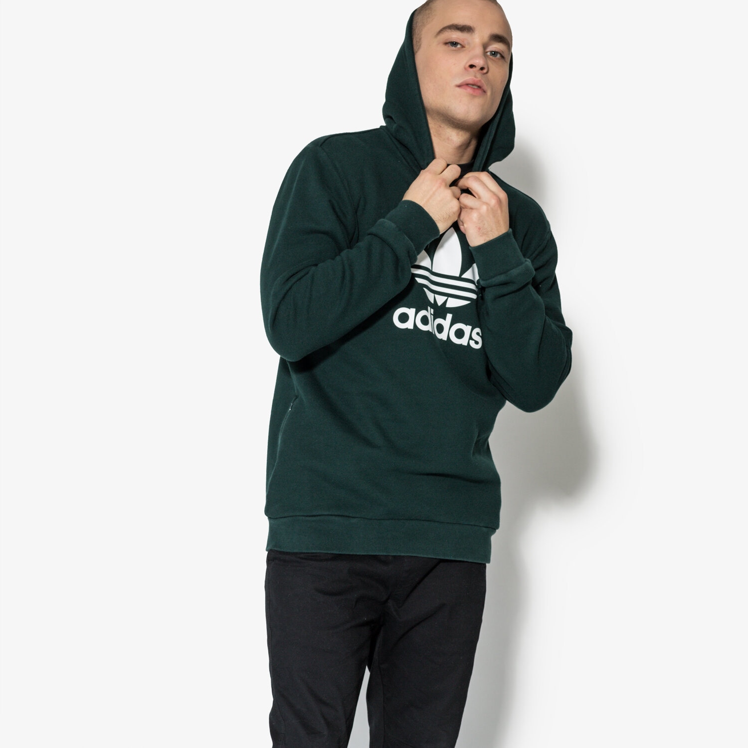 Herren ADIDAS SWEATSHIRT TREFOIL HOODY CW1242 Grün