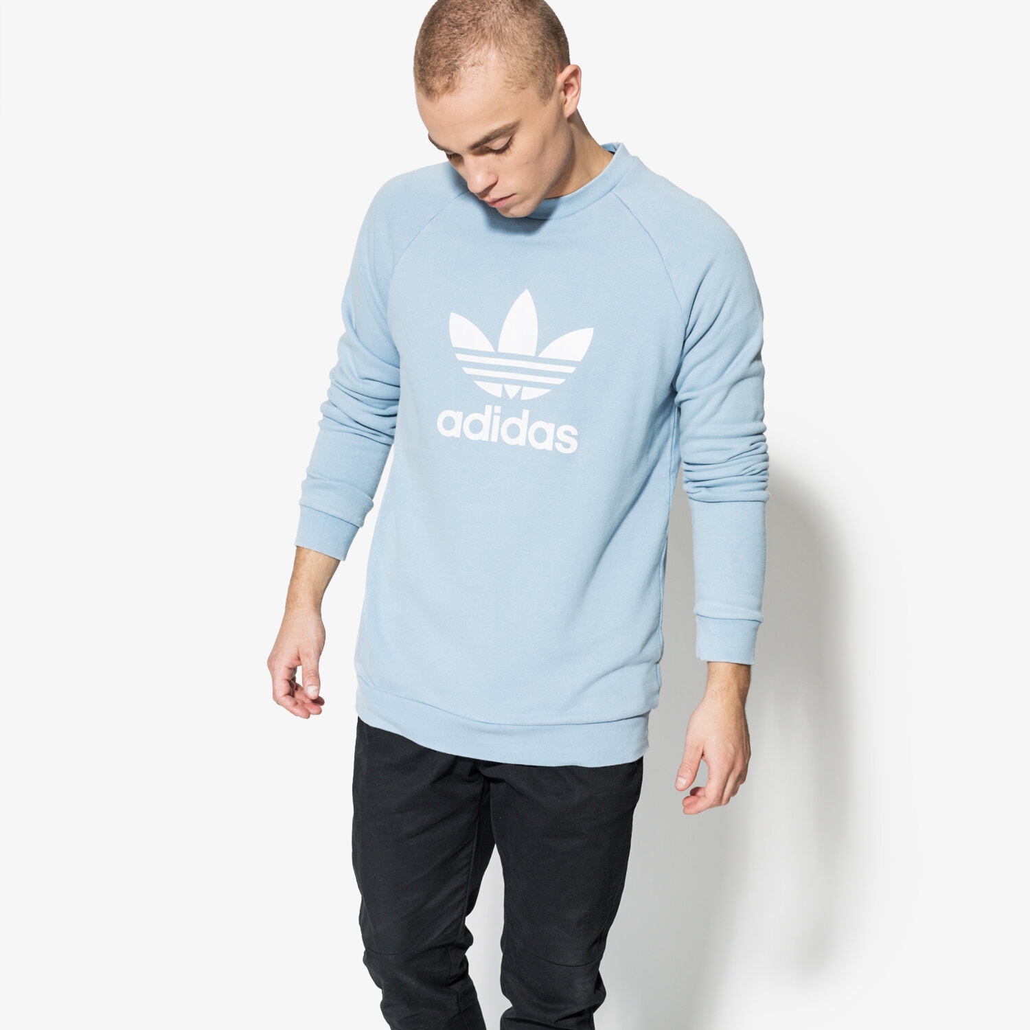 Herren ADIDAS SWEATSHIRT TREFOIL CREW CV8643 Blau