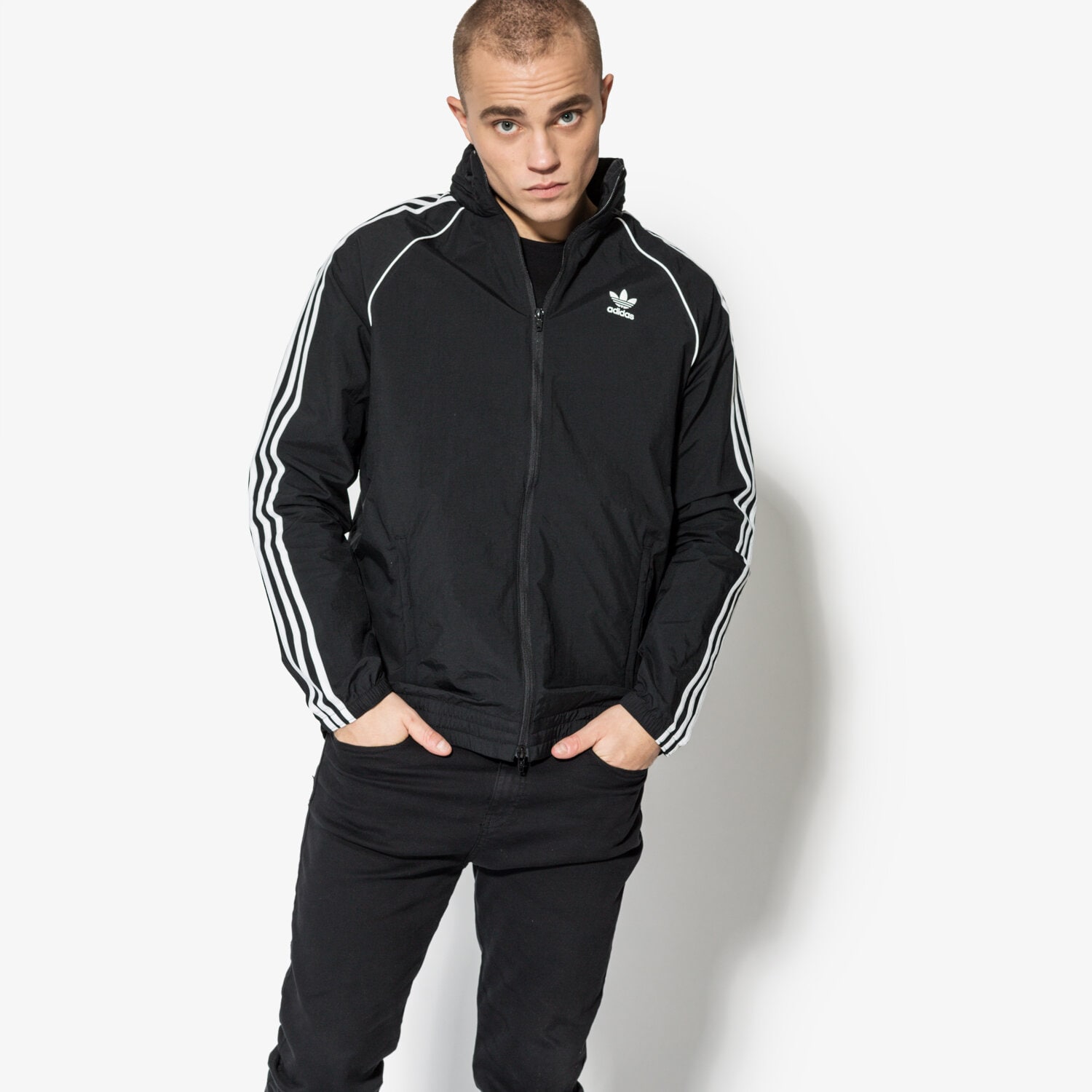Herren Übergangsjacke ADIDAS JACKE SST WINDBREAKER CW1309 Schwarz