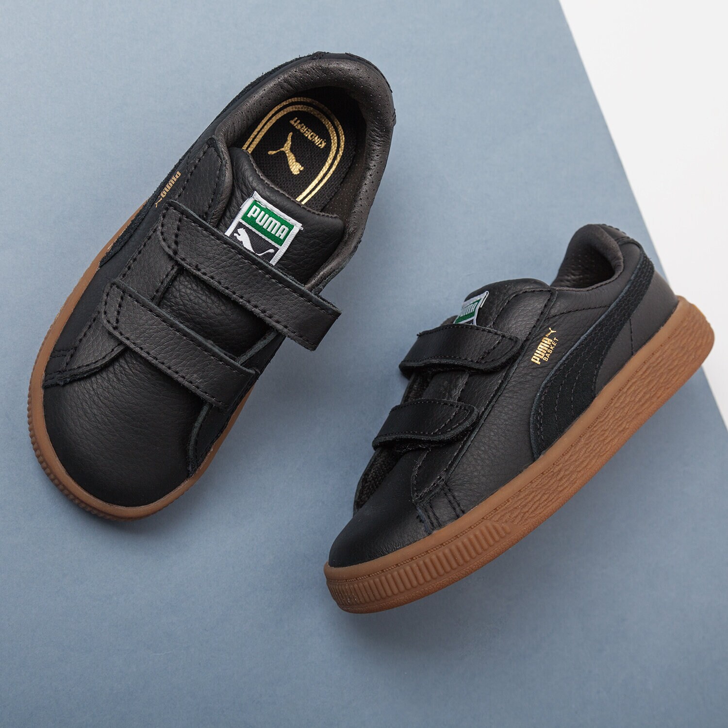 Kinder Sneaker PUMA BASKET CLASSIC GUM DELUXE V INF  36508002 Schwarz