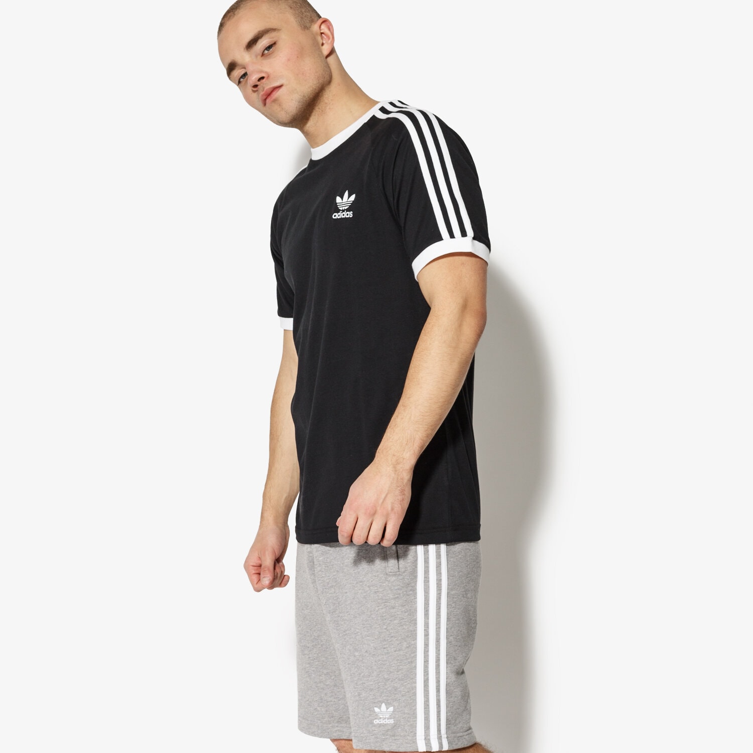 Herren T-Shirt ADIDAS T-SHIRT SS 3-STRIPES TEE CW1202 Schwarz