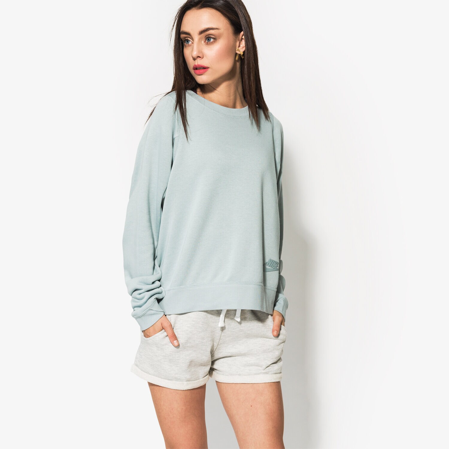 Damen NIKE SWEATSHIRT W NSW MODERN CREW SSNL 883807-019 Grün