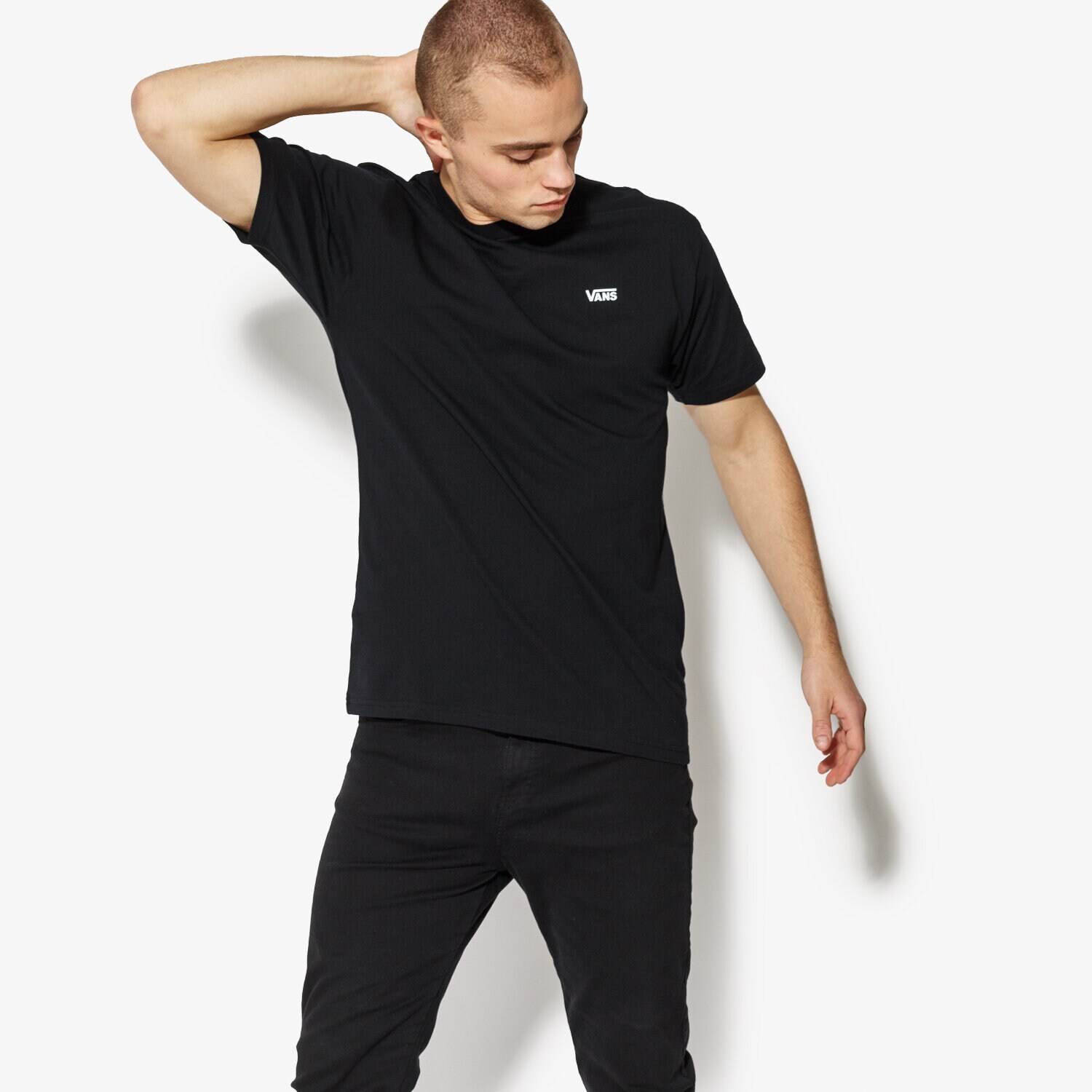 Herren T-Shirt VANS T-SHIRT SS LEFT CHEST LOGO TEE VA3CZEBLK VA3CZEBLK Schwarz
