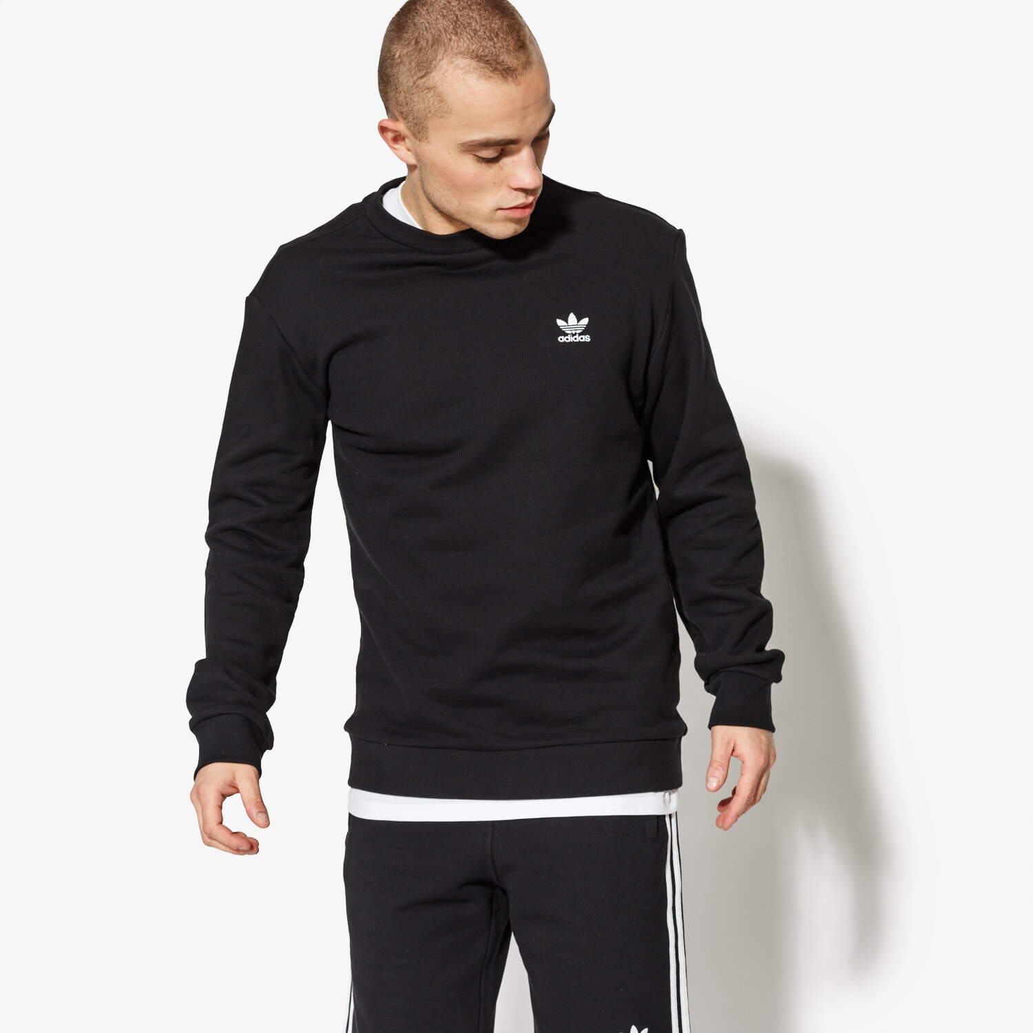 Herren ADIDAS SWEATSHIRT STANDARD CREW CW1232 Schwarz