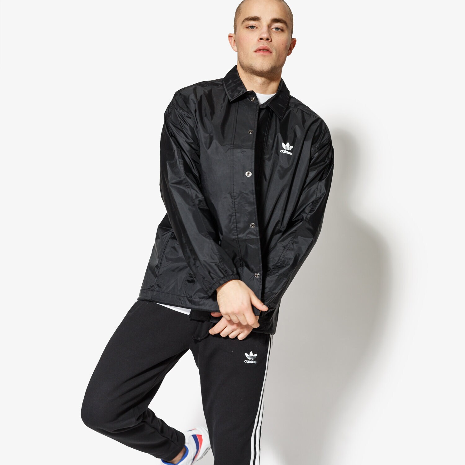 Herren Übergangsjacke ADIDAS JACKE TREF COACH-JKT CW1313 Schwarz