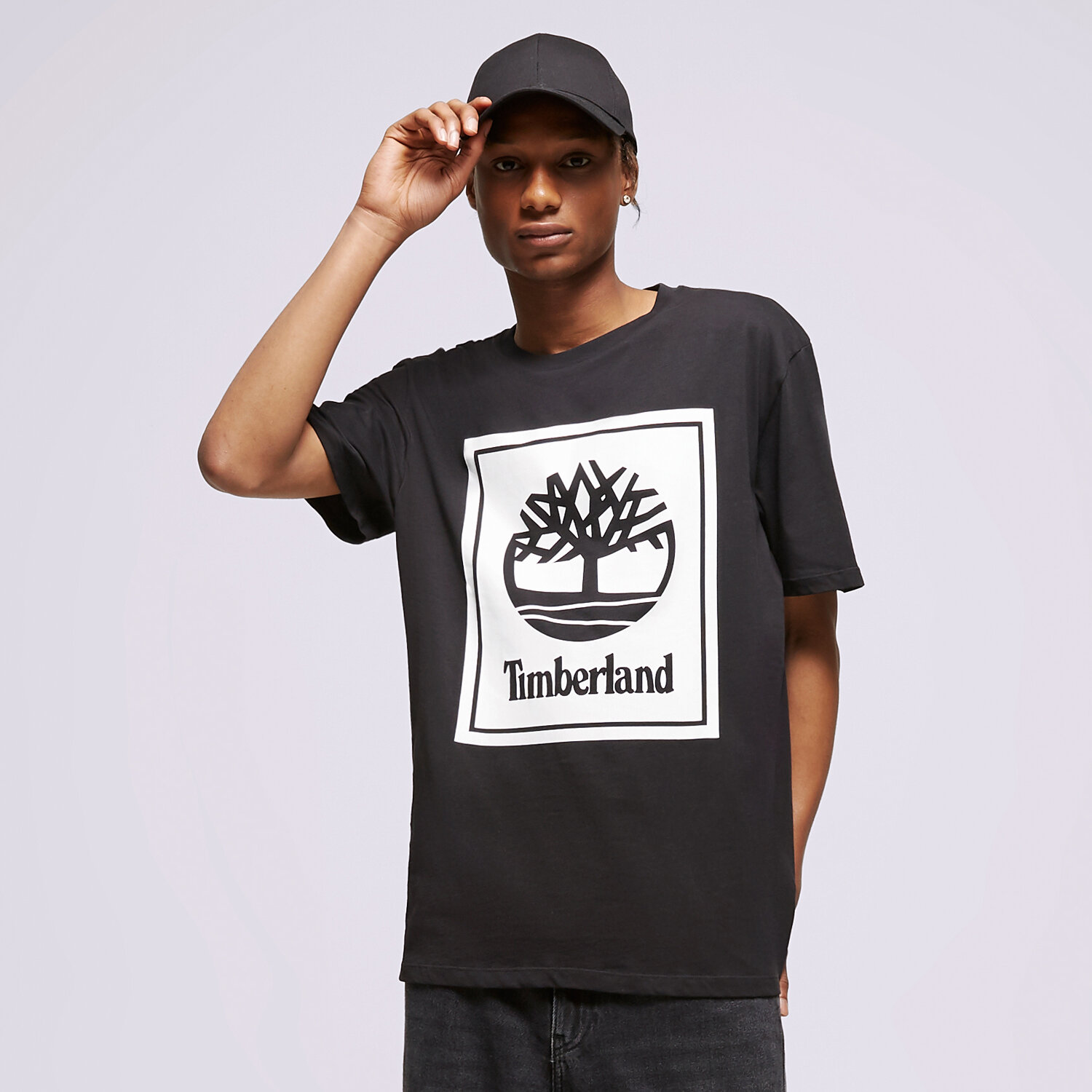 Herren T-Shirt TIMBERLAND T-SHIRT SS FRONT STACK TB0A6CBTN921 Schwarz