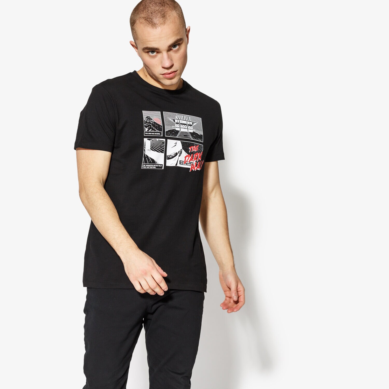 Herren T-Shirt CONFRONT T-SHIRT SS COMIC CF18TSM68001 Schwarz